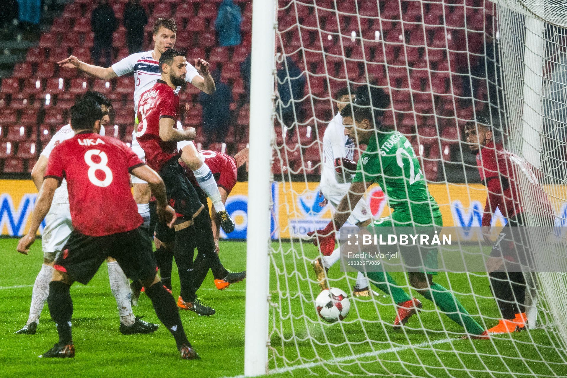 Sigurd Rosted of Norway scores 1-0