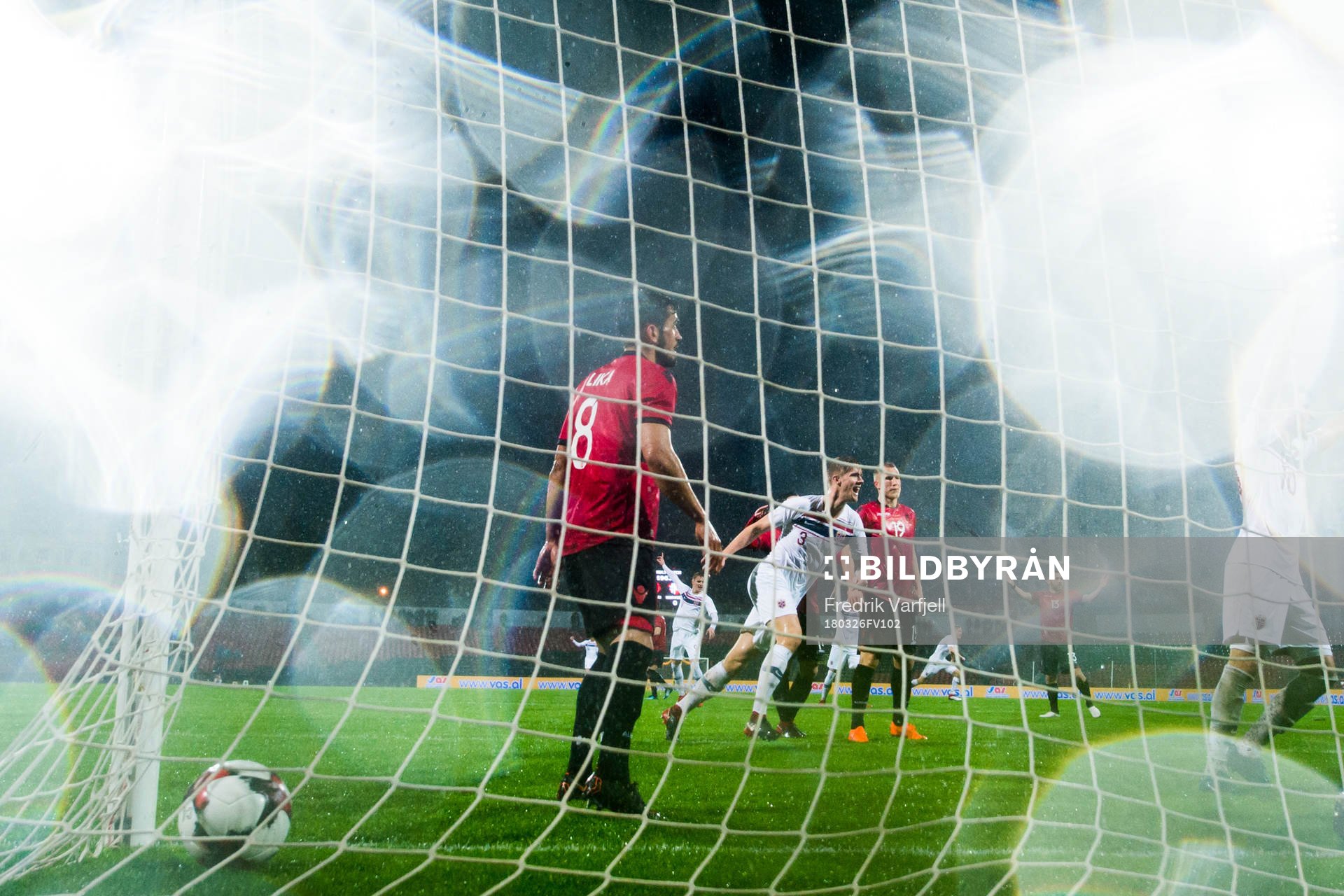 Kristoffer Ajer of Norway celebrates 1-0