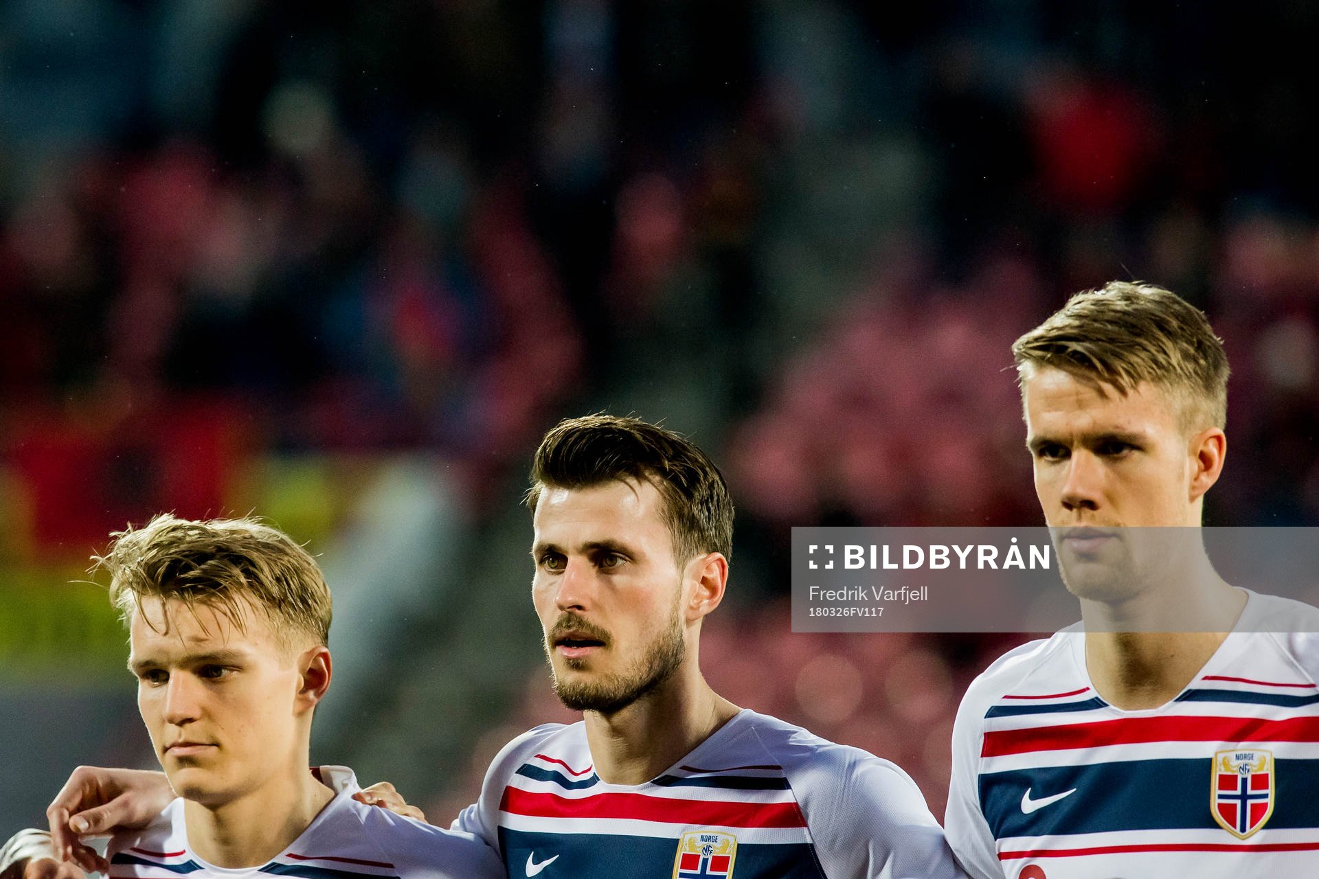 Martin Ødegaard, Håvard Nordtveit and Kristoffer Ajer of
