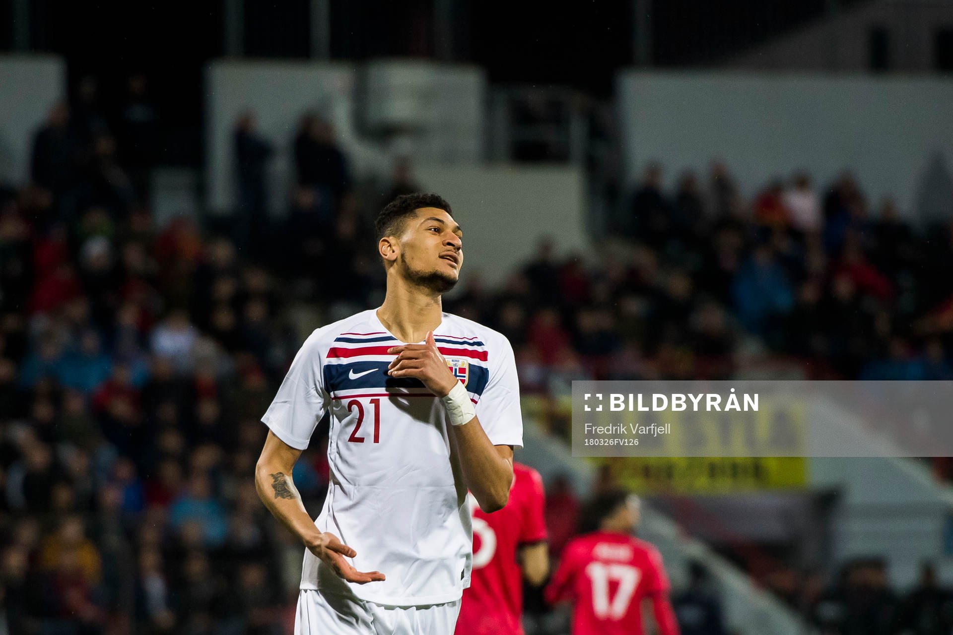 Bjørn Maars Johnsen of Norway reacts