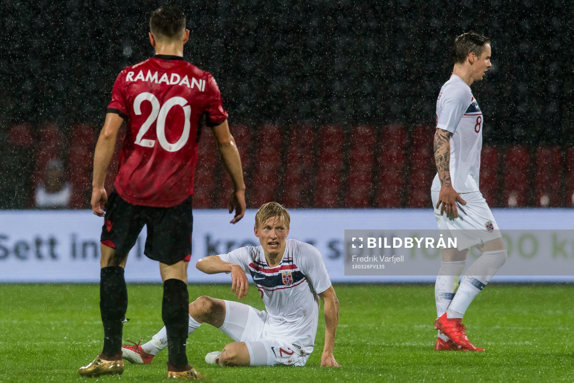 during the international friendly football match between