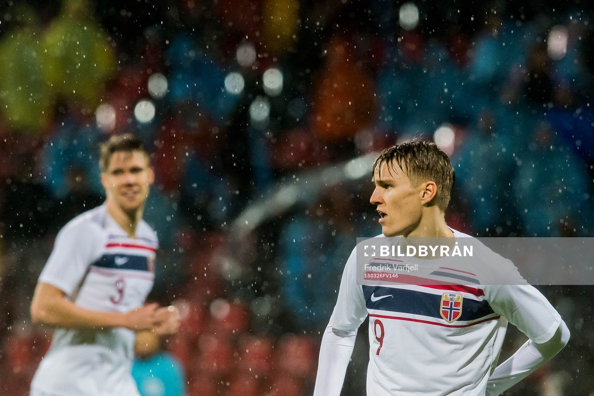 Kristoffer Ajer of Norway and Martin Ødegaard of Norway