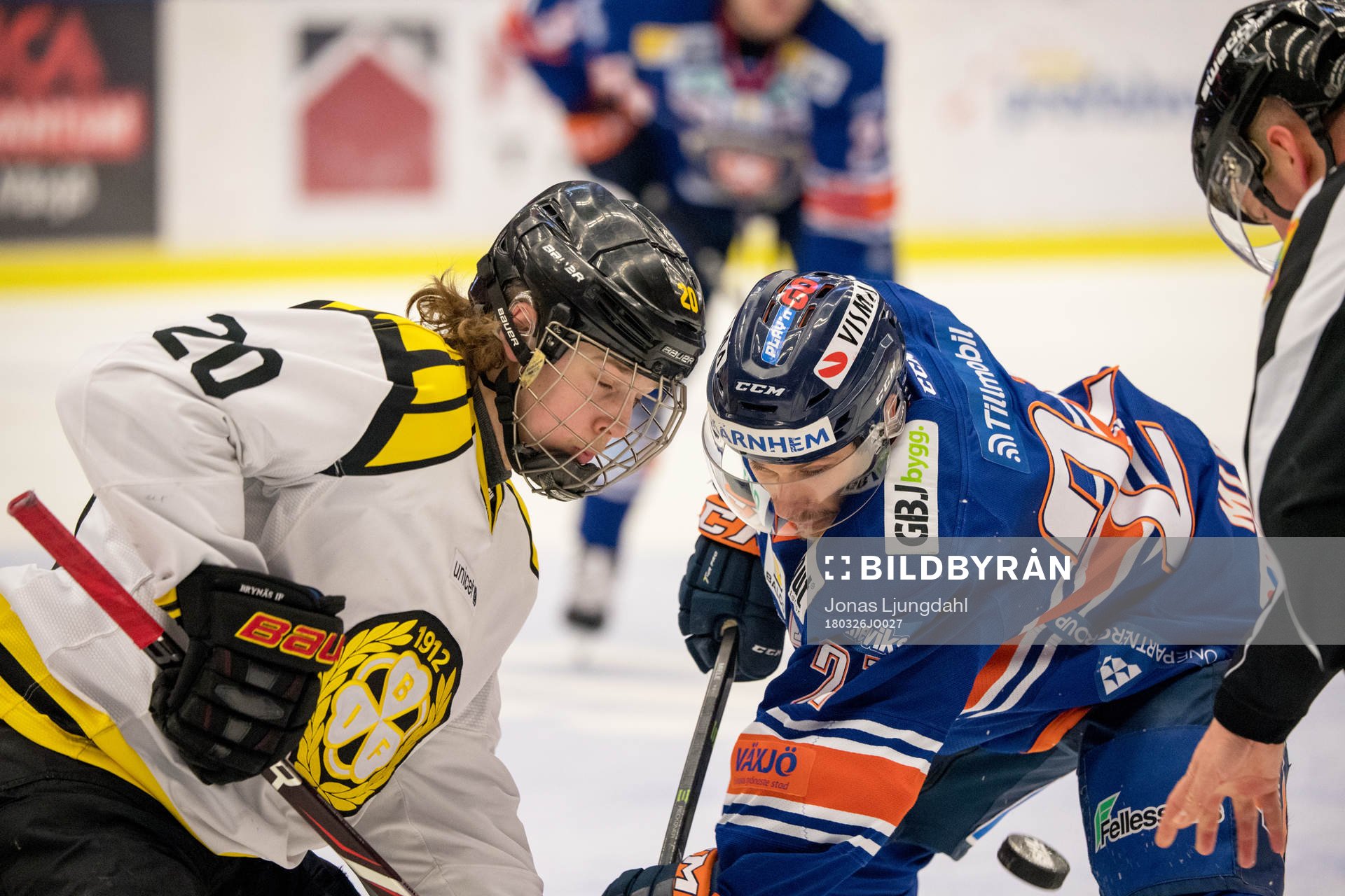 Brynäs Marcus Westfält och Andy Miele i en tekning