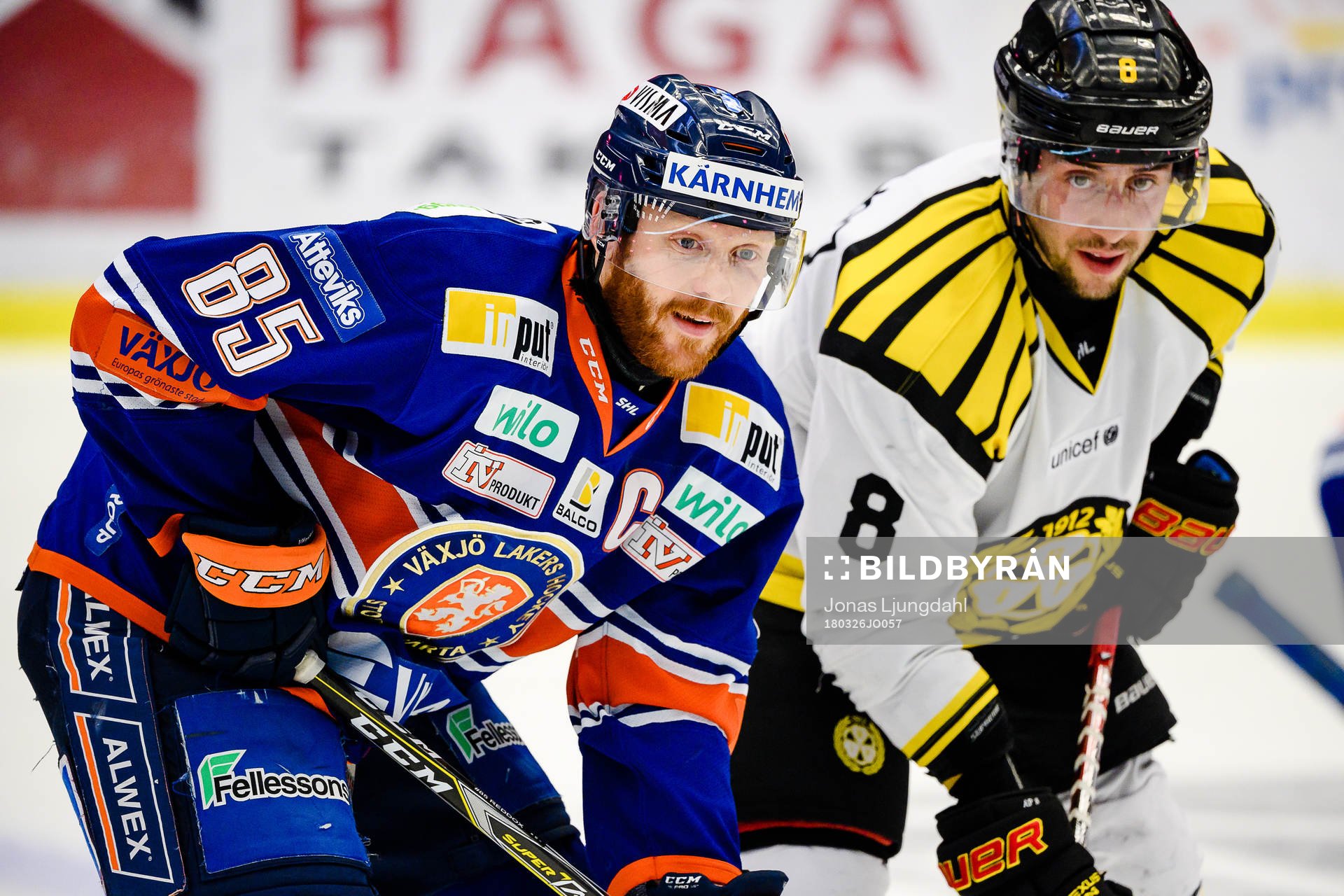 Växjös Liam Reddox och Brynäs Aaron Palushaj
