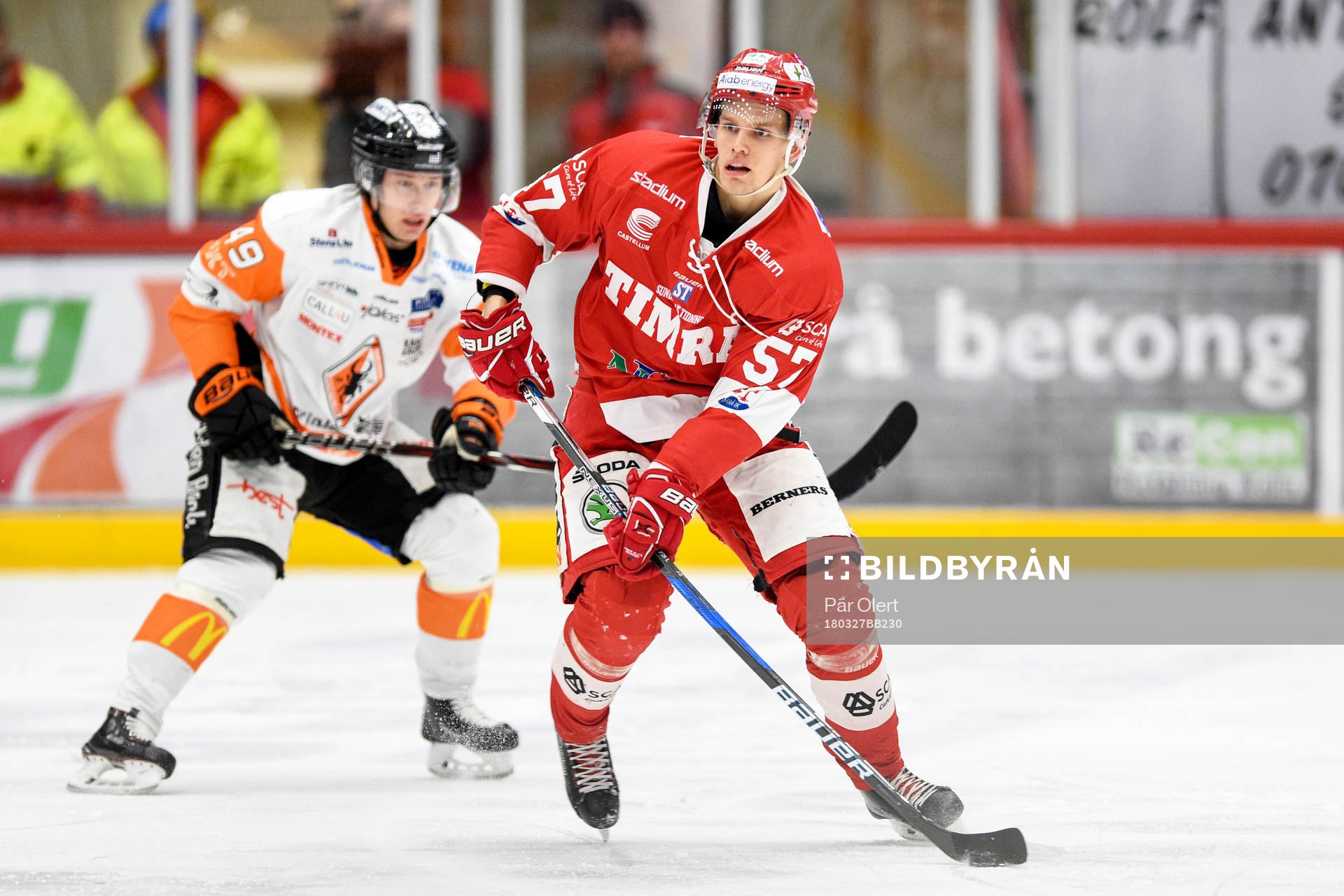 Karlskronas Filip Cruseman och Timrås Anton Wedin