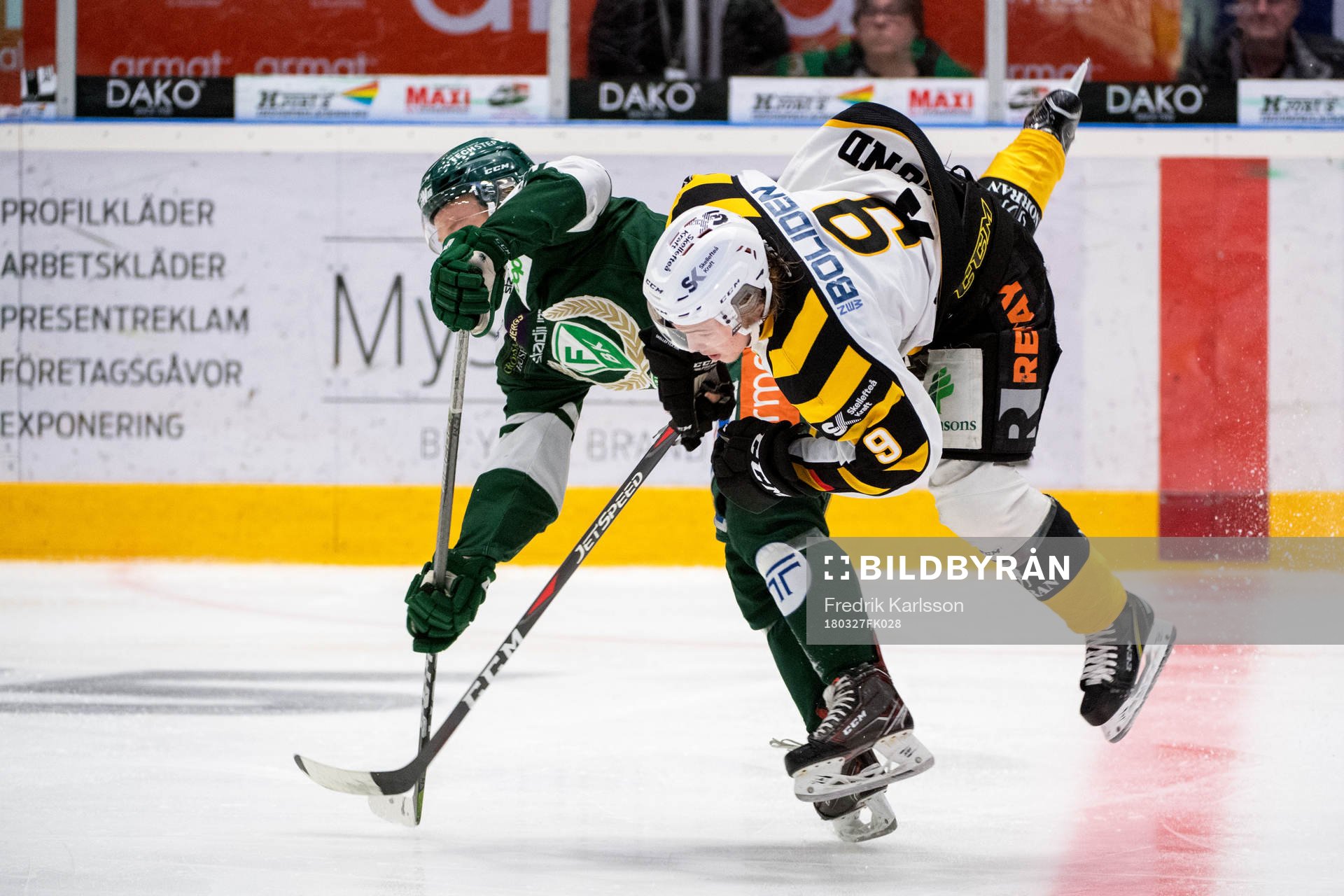 Färjestads Oskar Steen och Skellefteås Tim Söderlund