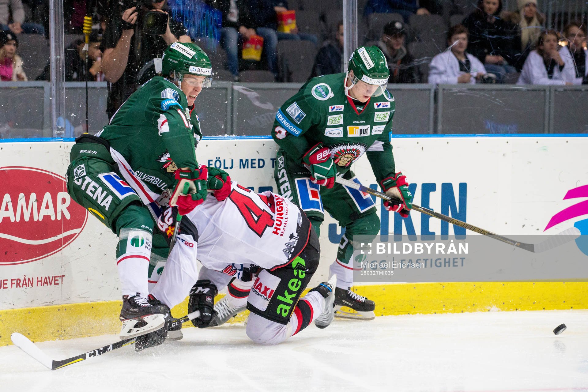 Frölundas Victor Olofsson och Carl Grundström och Malmö