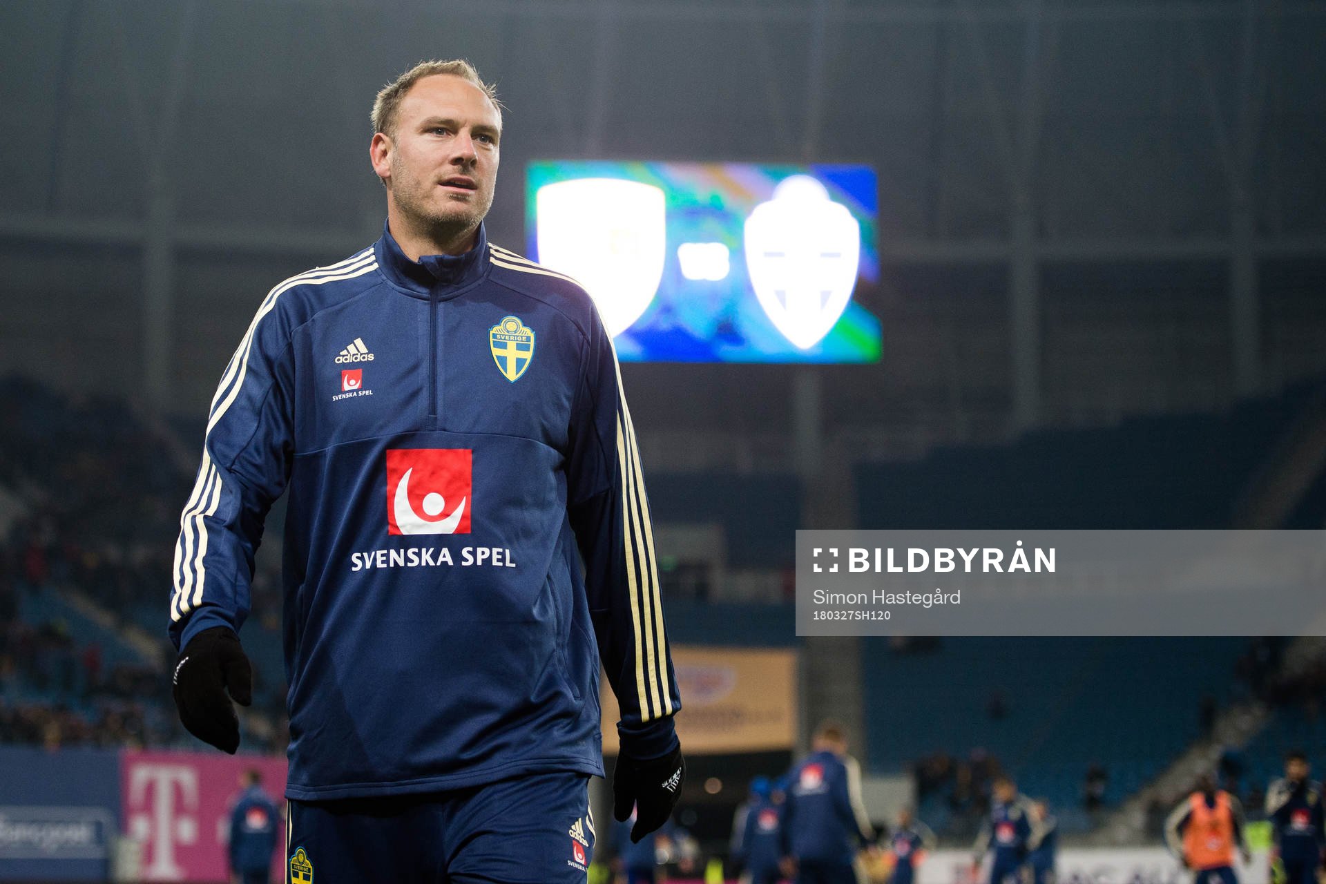 Sveriges Andreas Granqvist före en träningslandskamp i