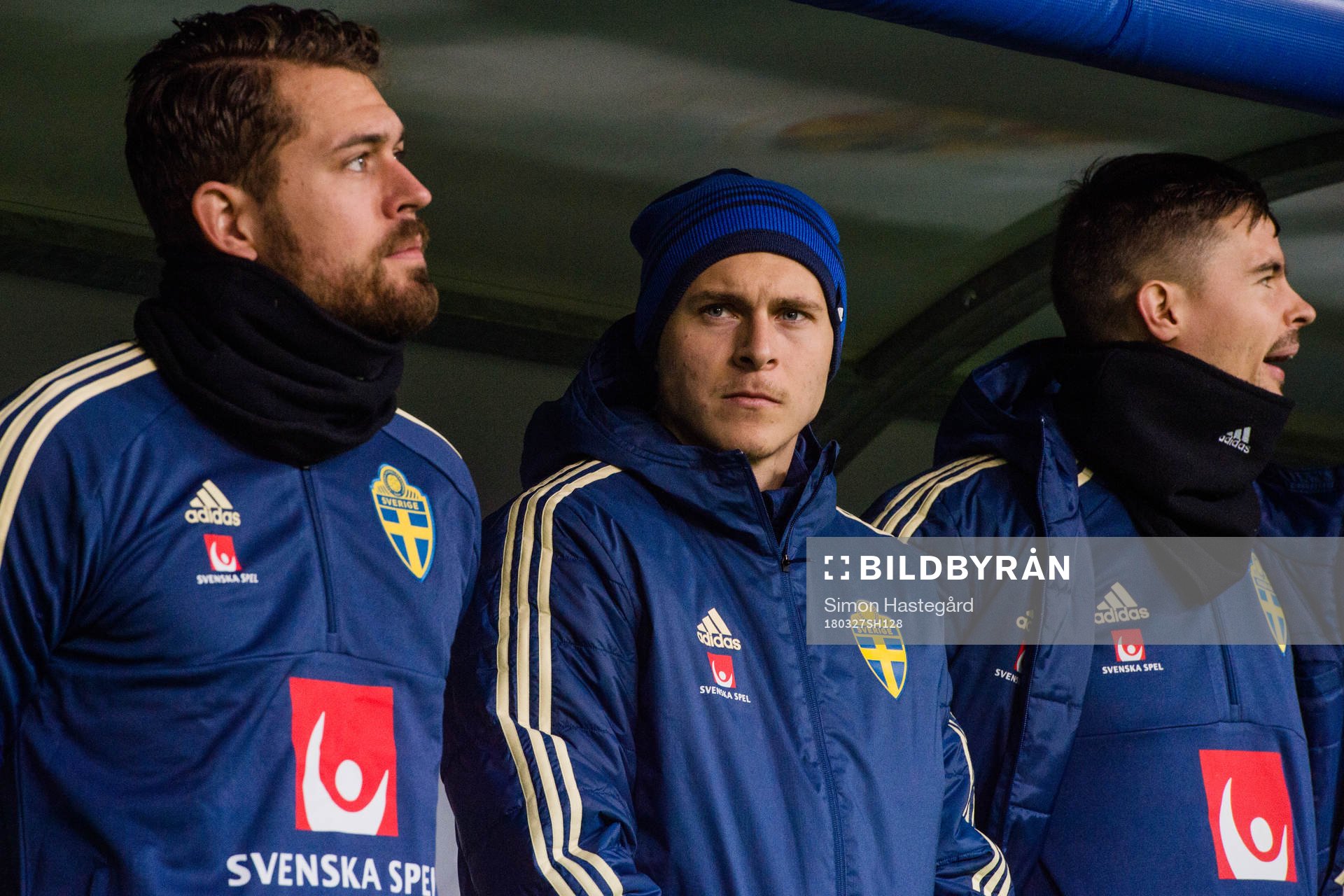 Sveriges målvakt Kristoffer Nordfeldt och Victor Nilsson