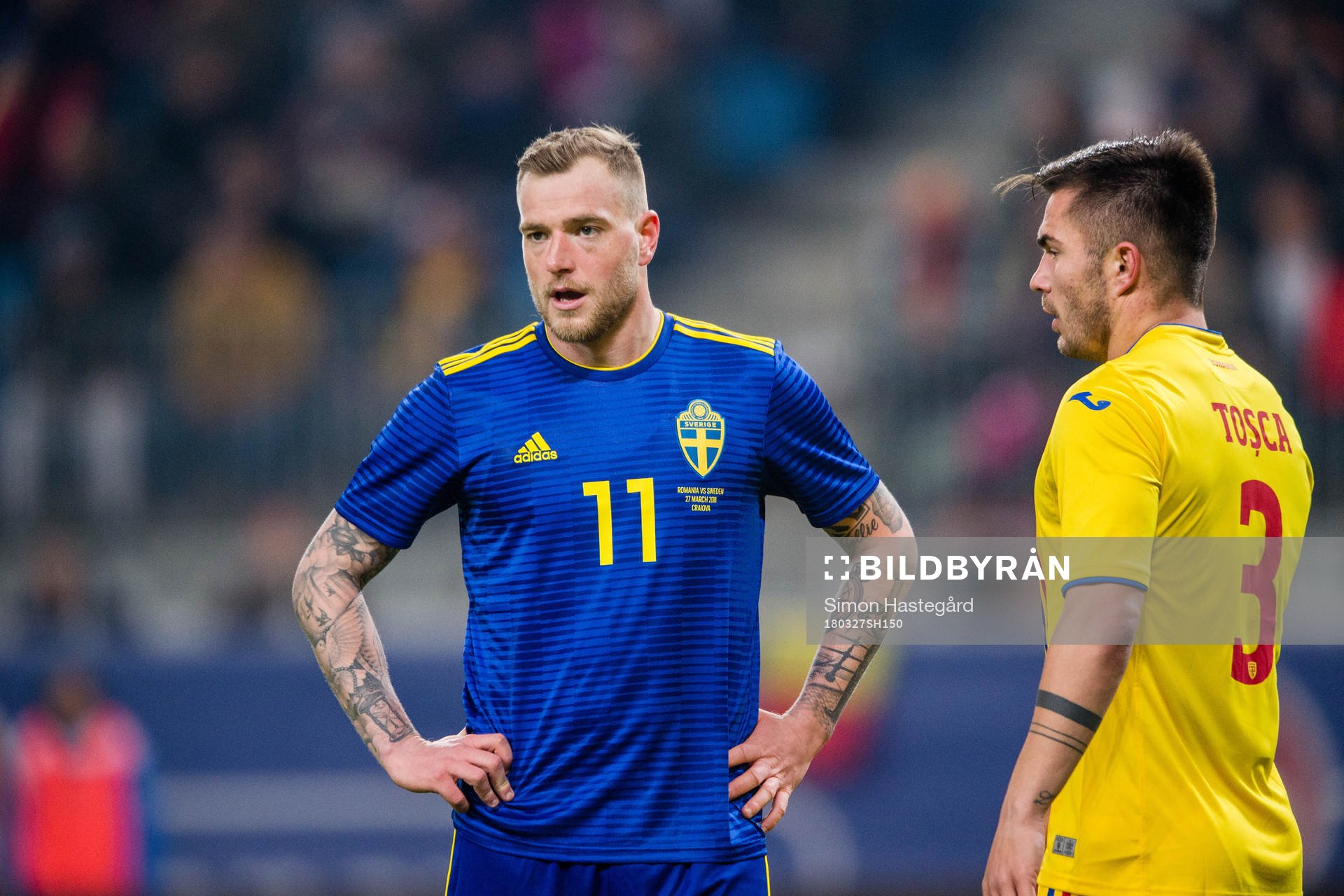 Sveriges John Guidetti och Rumäniens Alin Tosca