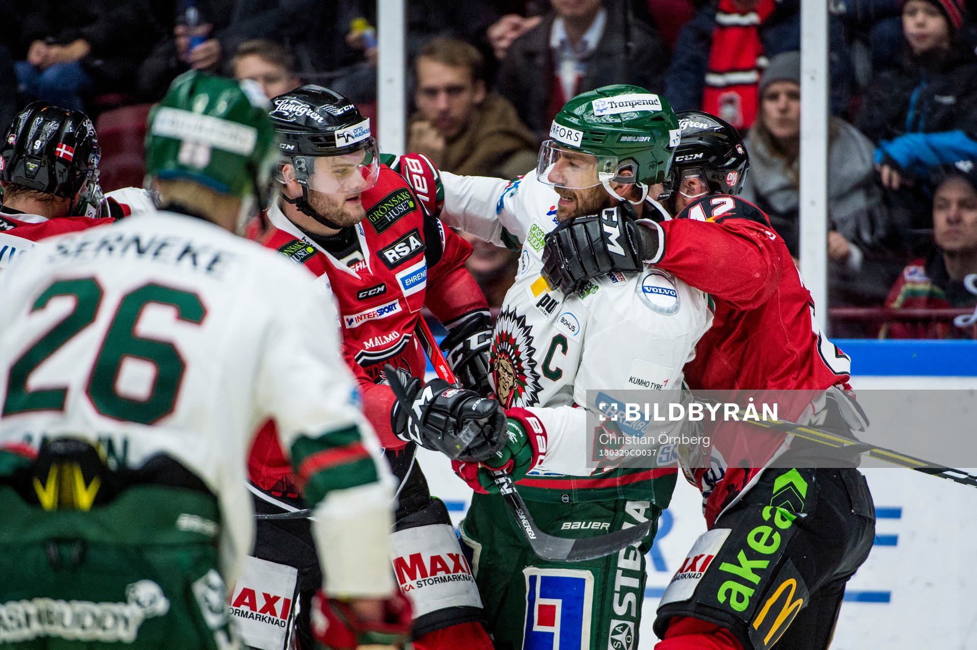 Frölundas Joel Lundqvist i bråk med Malmö Redhawks Kim