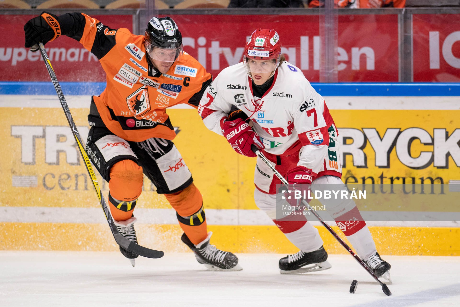 Karlskronas Morten Madsen och Timrås Marcus Hardegård
