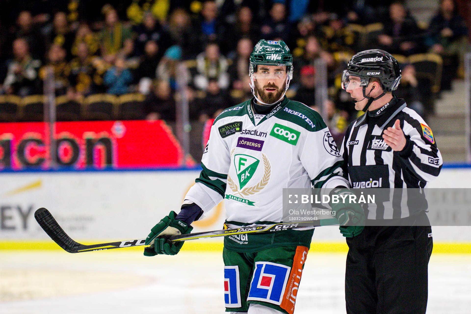 Färjestads Morgan Ellis fick matchstraff