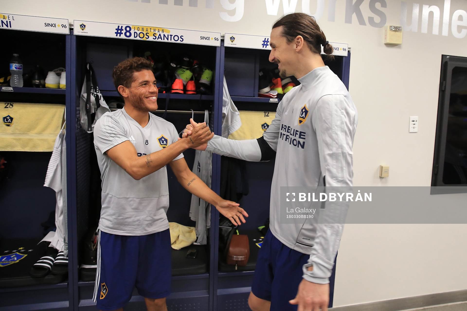 I denna handoutbild från LA Galaxy ses Jonathan dos Santos