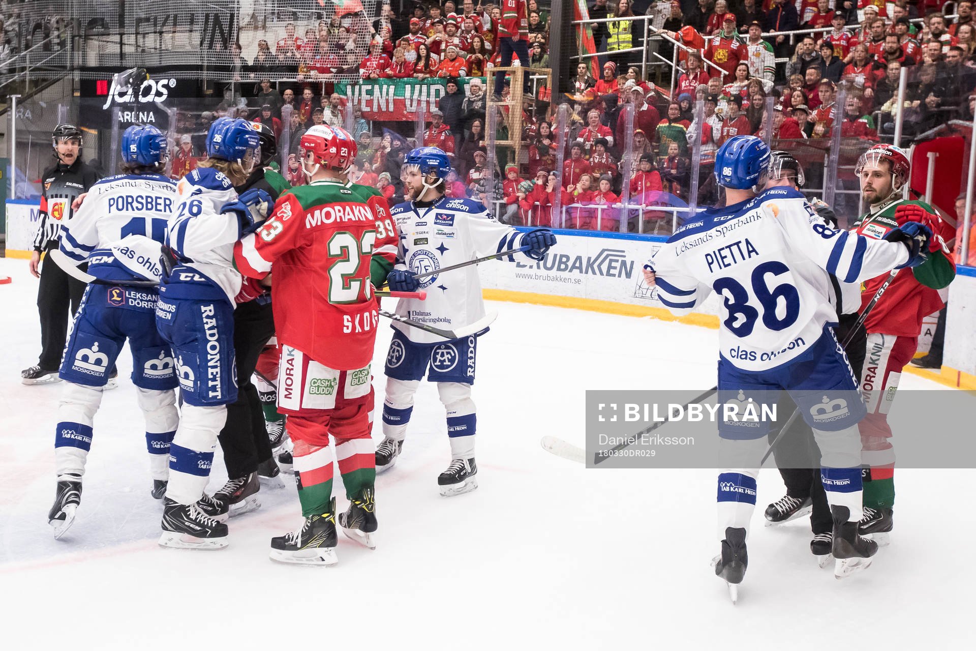 Leksands Daniel Pietta och Moras Mathias Bromé och