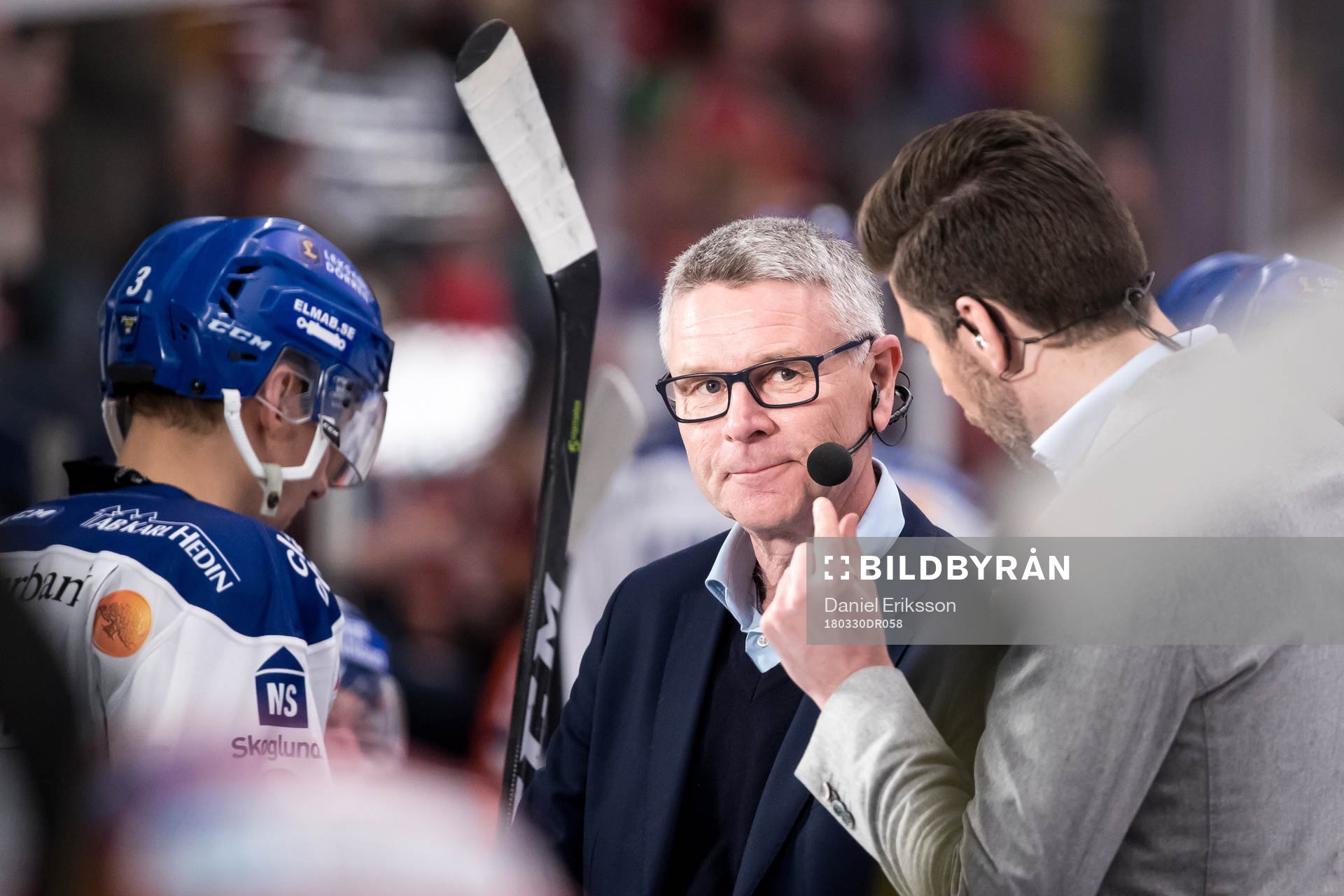 Harald Lückner i ishockeymatchen i direktkvalet till SHL