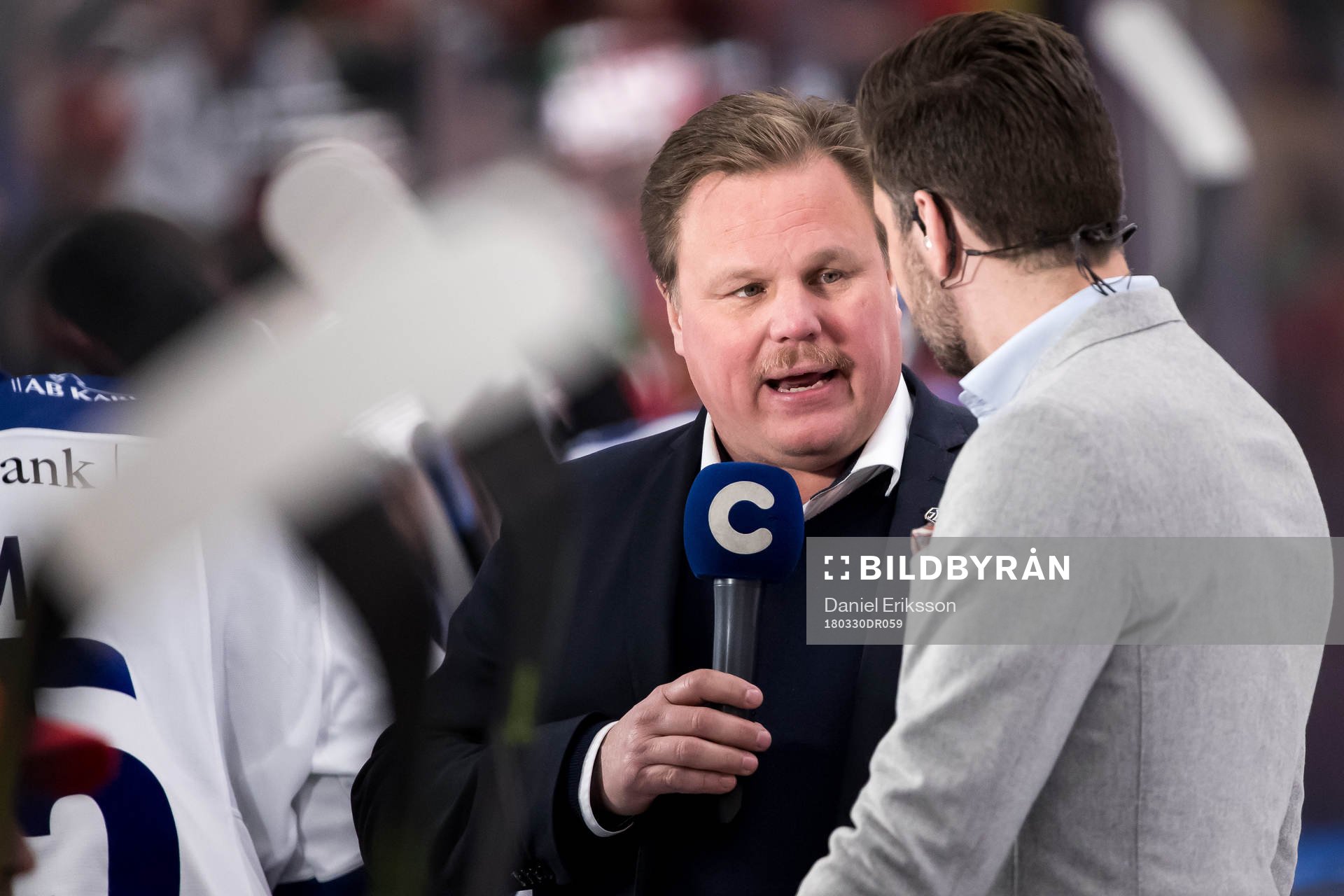 Leksands tränare Leif Carlsson  i ishockeymatchen i
