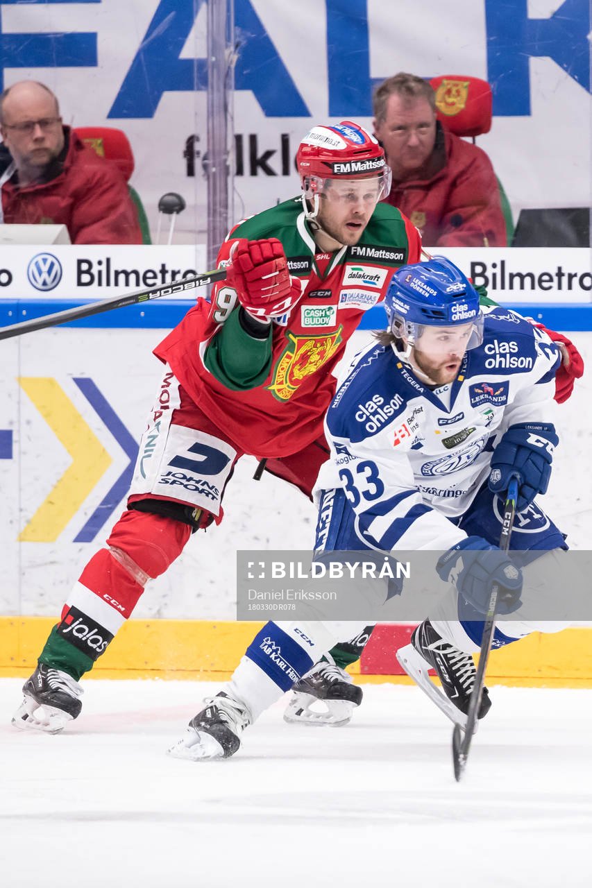 Leksands Anton Öhman och Moras Jacob Nilsson  i