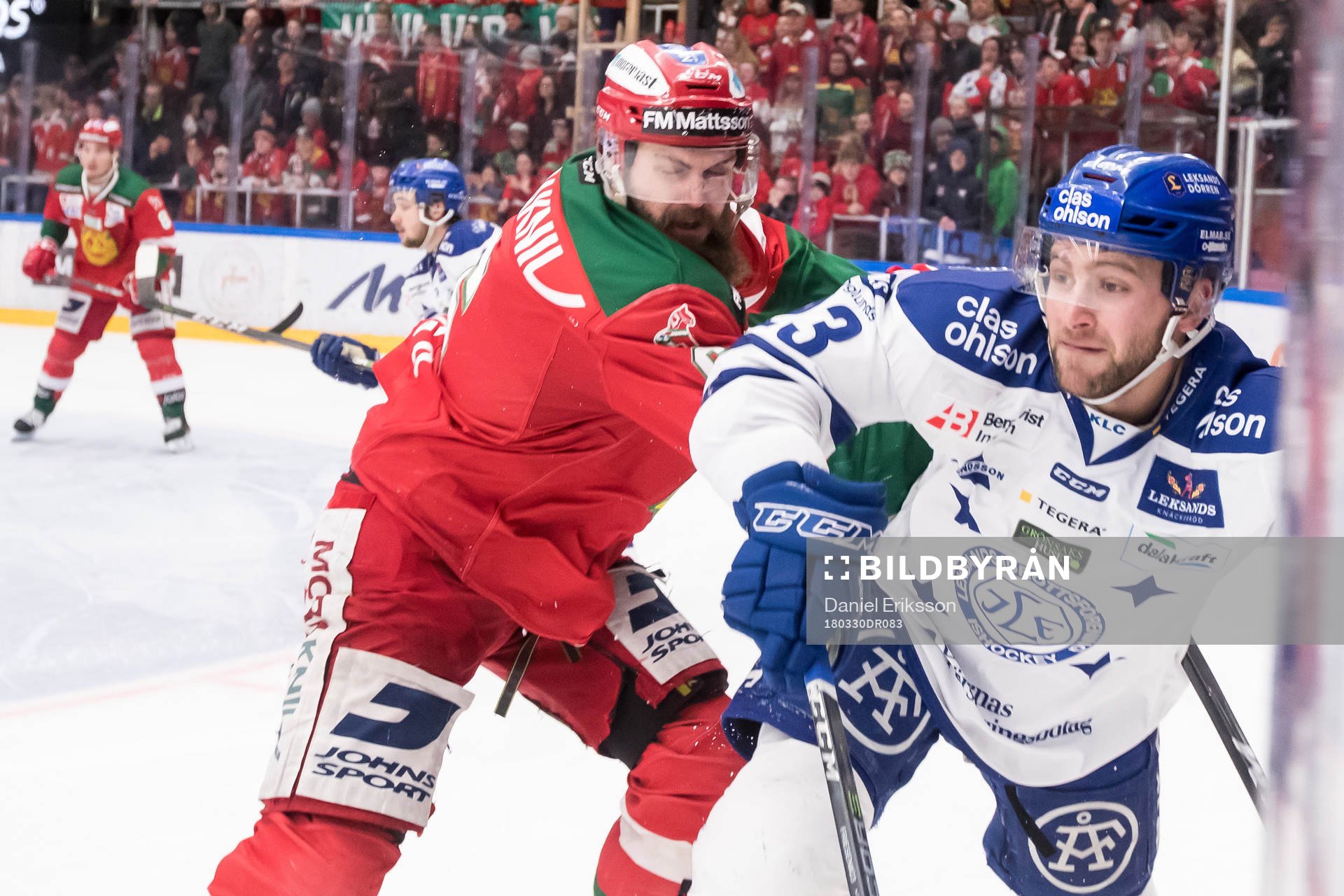 Leksands Alex Friesen och Moras Steven Seigo  i
