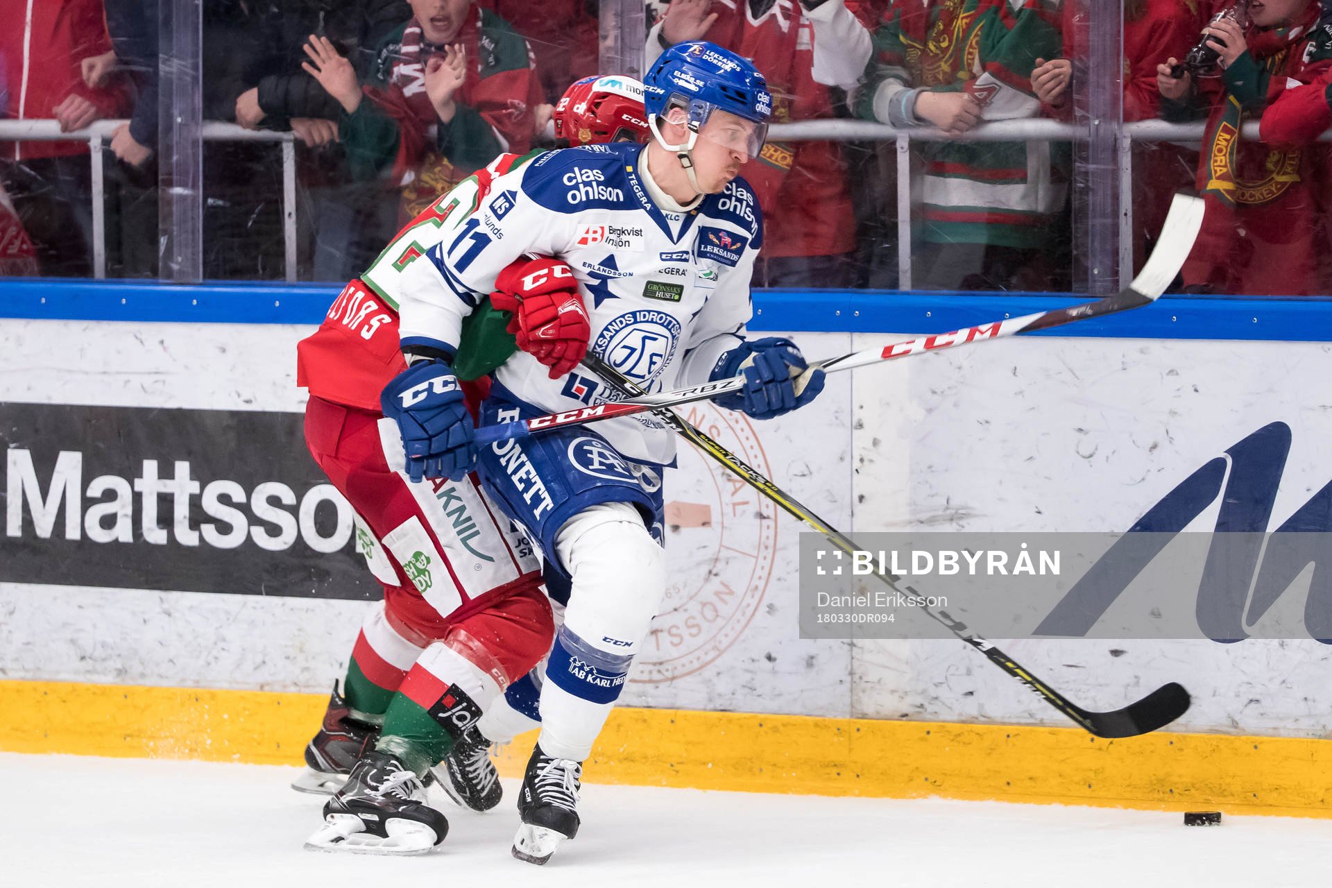 Moras Daniel Grillfors och Leksands Martin Karlsson  i