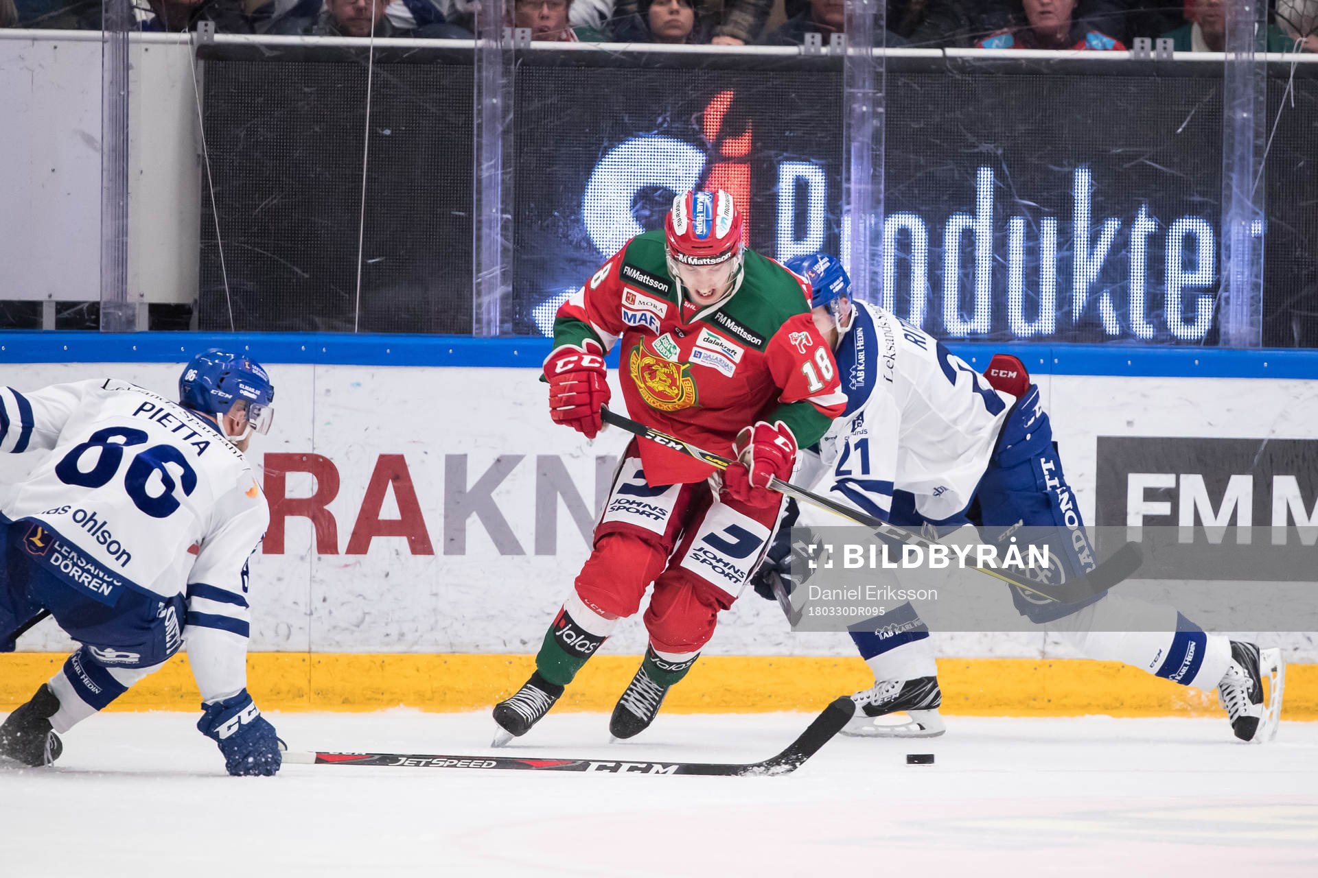 Moras Emil Aronsson och Leksands Daniel Pietta och Mattias