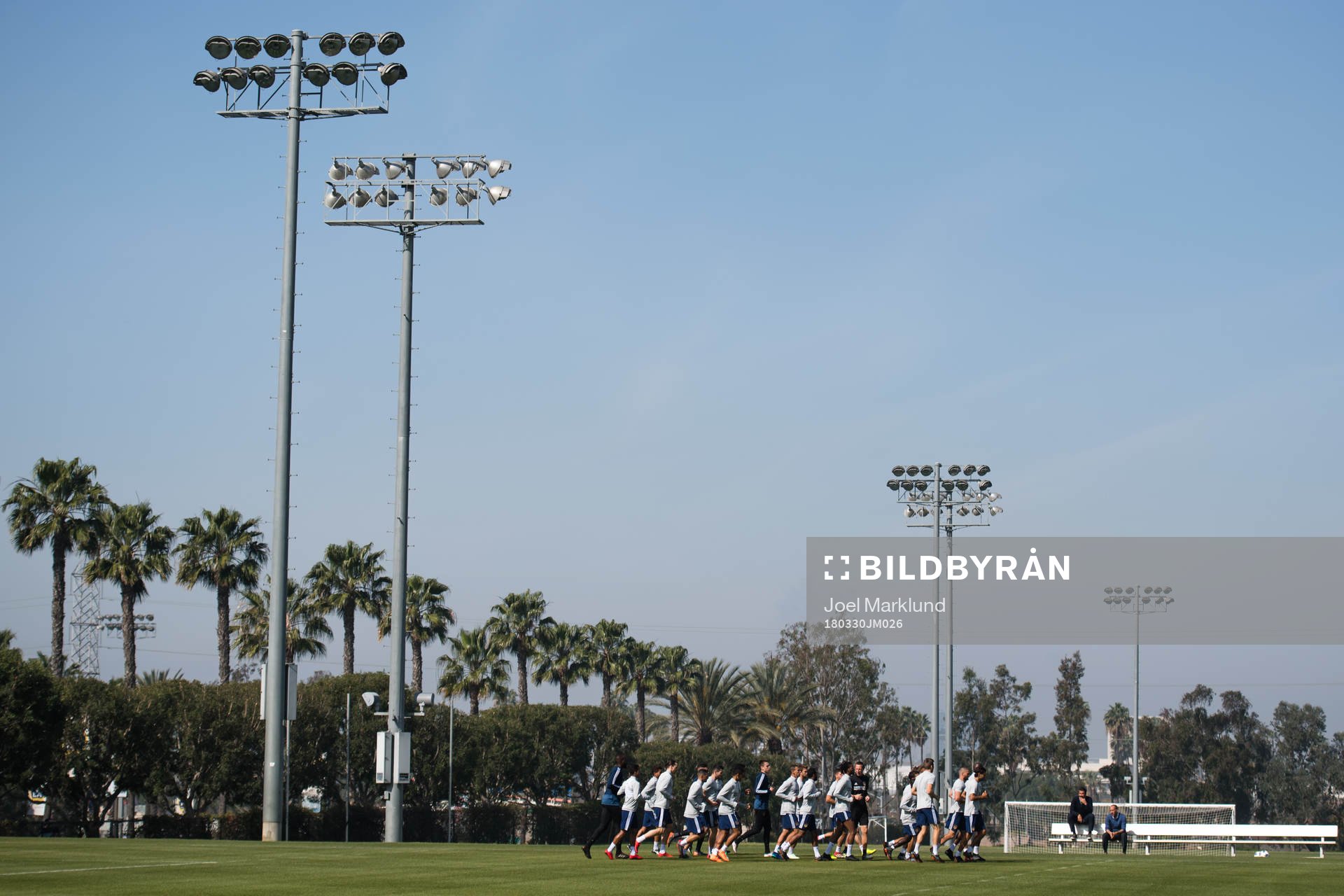 Zlatan Ibrahimovic under sin första träning med MLS-laget LA Galaxy den 30 mars 2018 i Los Angeles.
