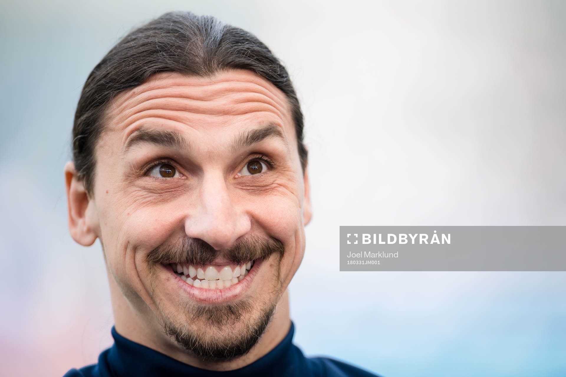 LA Galaxys Zlatan Ibrahimovic före fotbollsmatchen i MLS