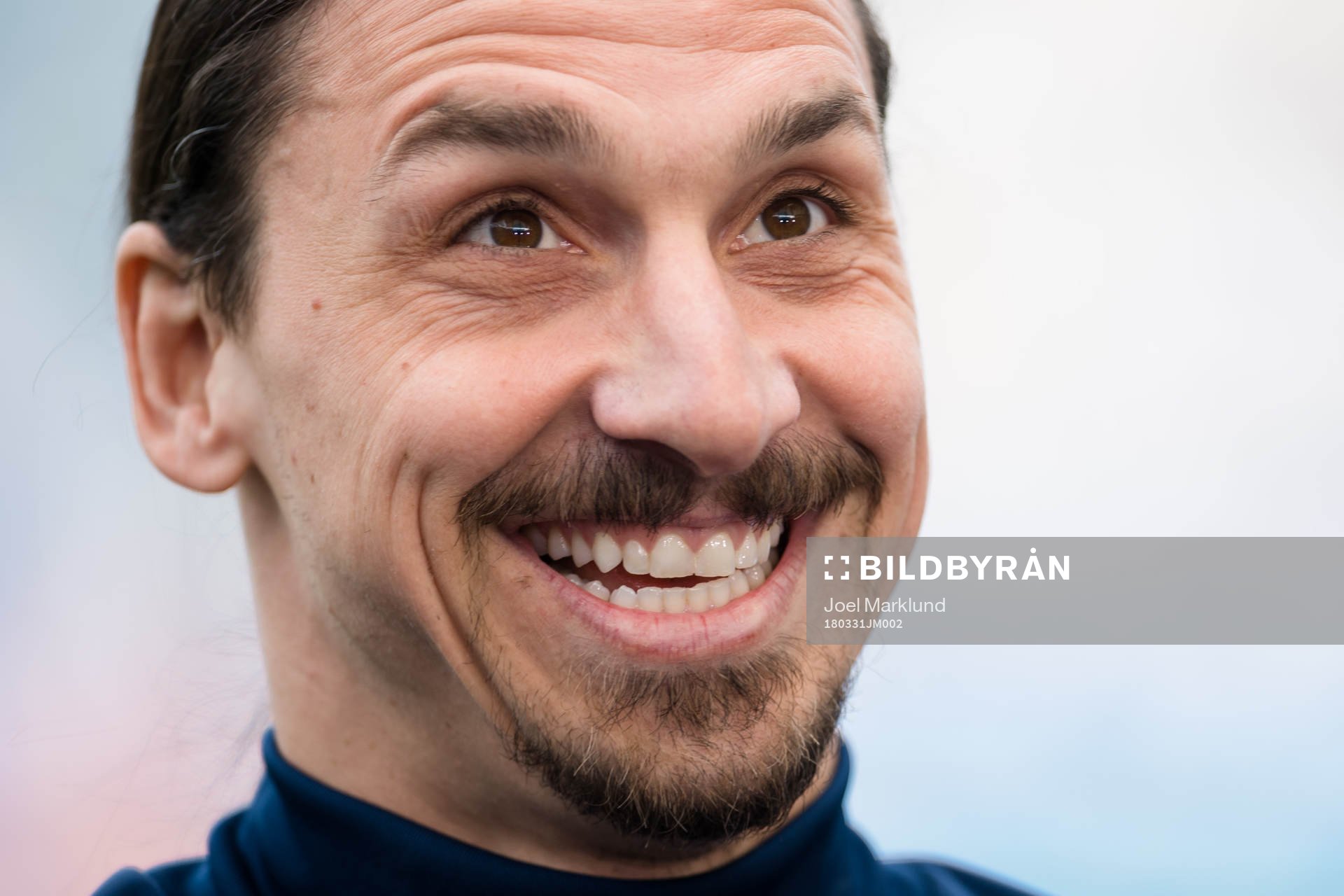 LA Galaxys Zlatan Ibrahimovic före fotbollsmatchen i MLS