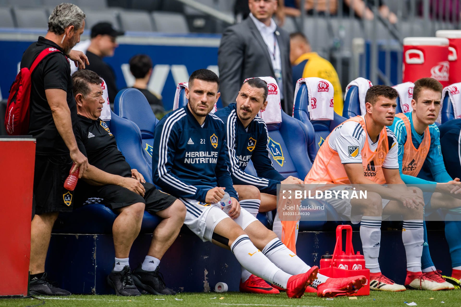 LA Galaxys Zlatan Ibrahimovic på bänken
