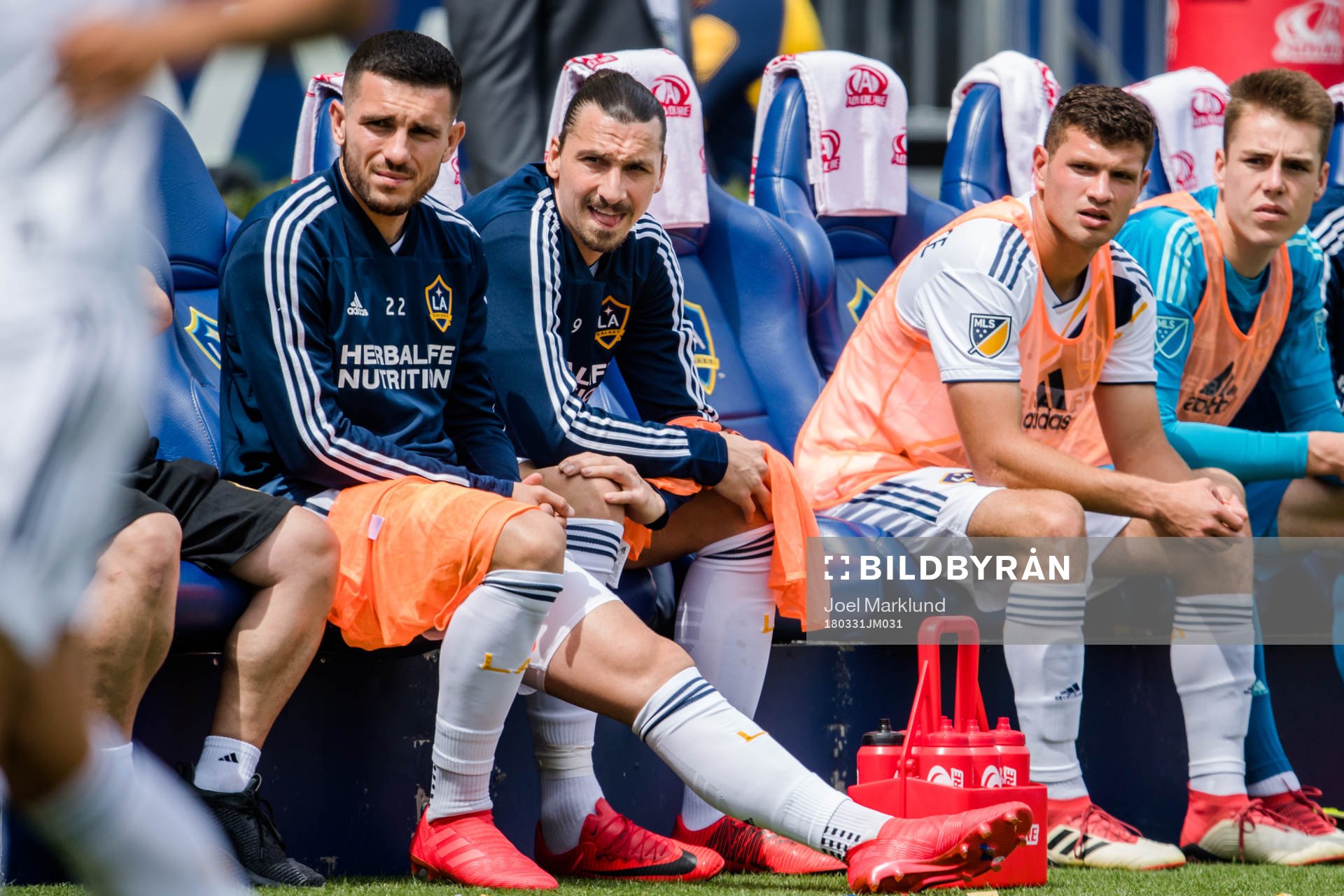 LA Galaxys Zlatan Ibrahimovic på bänken