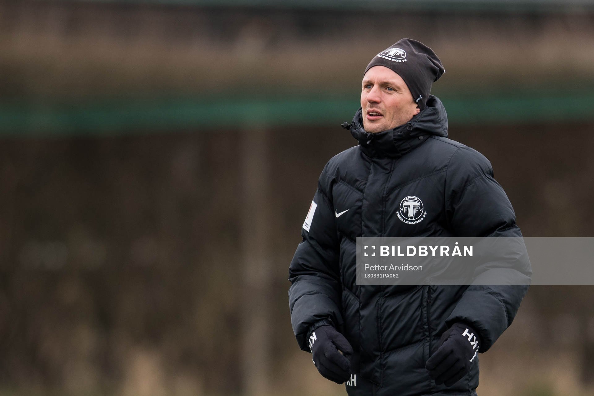 Trelleborgs assisterande Kristian Haynes under en träning inför den Allsvenska premiären imorgon den 31 mars 2018 i Trelleborg.