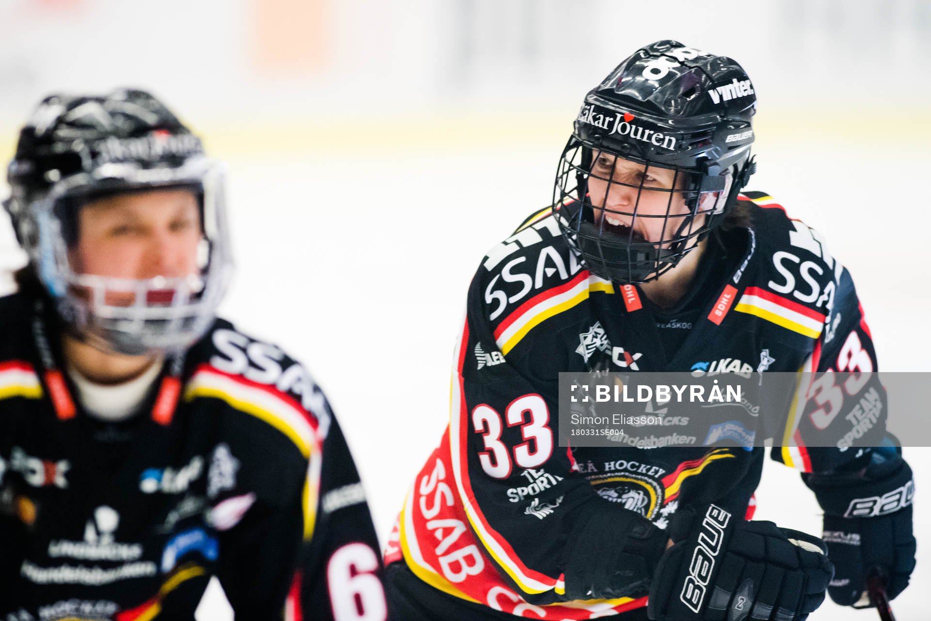 Luleås Michelle Karvinen jublar