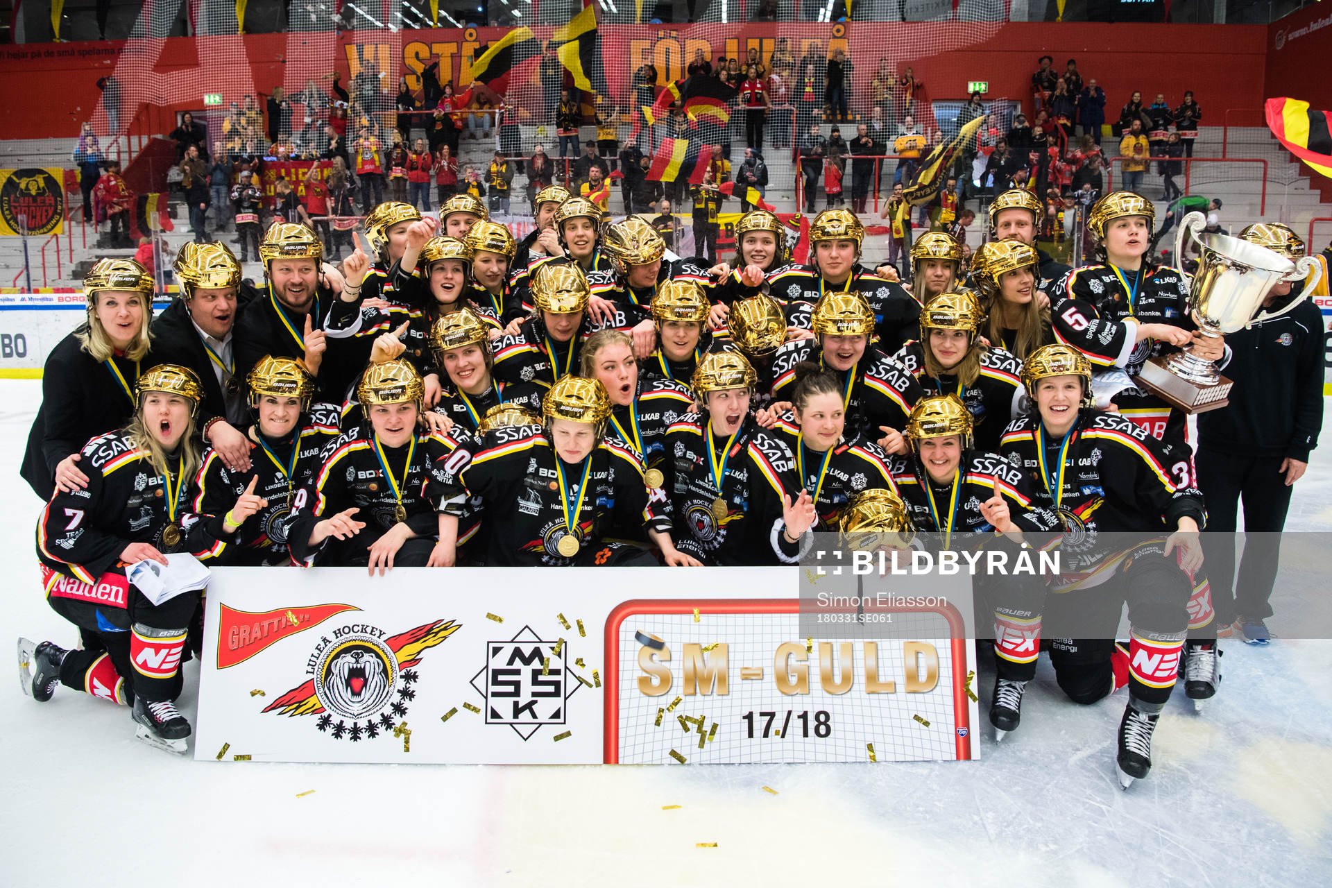 Luleås spelare jublar