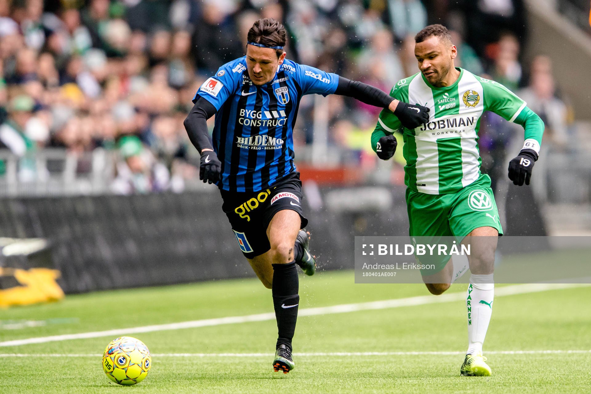 Sirius Stefano Vecchia och Hammarbys Serge-Junior