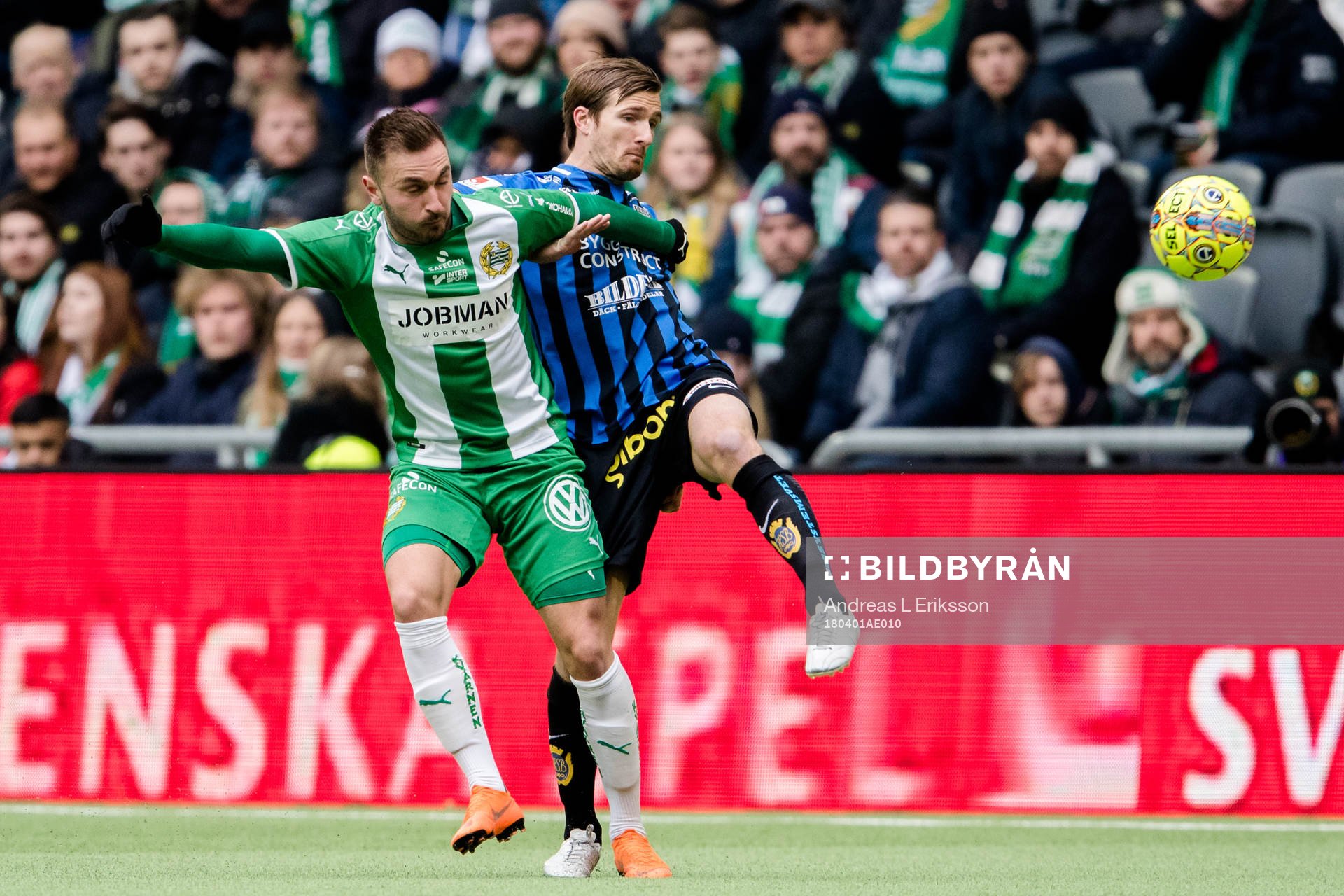Hammarbys Muamer Tankovic och Sirius Jesper Arvidsson