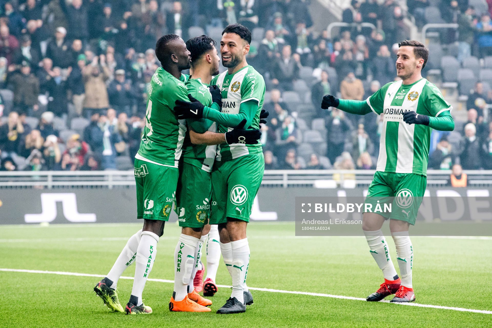 Hammarbys Pa Amat Dibba , Imad Khalili och Jeppe Andersen