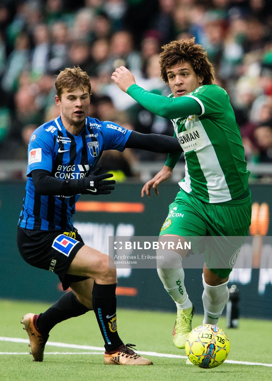 Sirius Sam Lundholm och Hammarbys Neto Borges