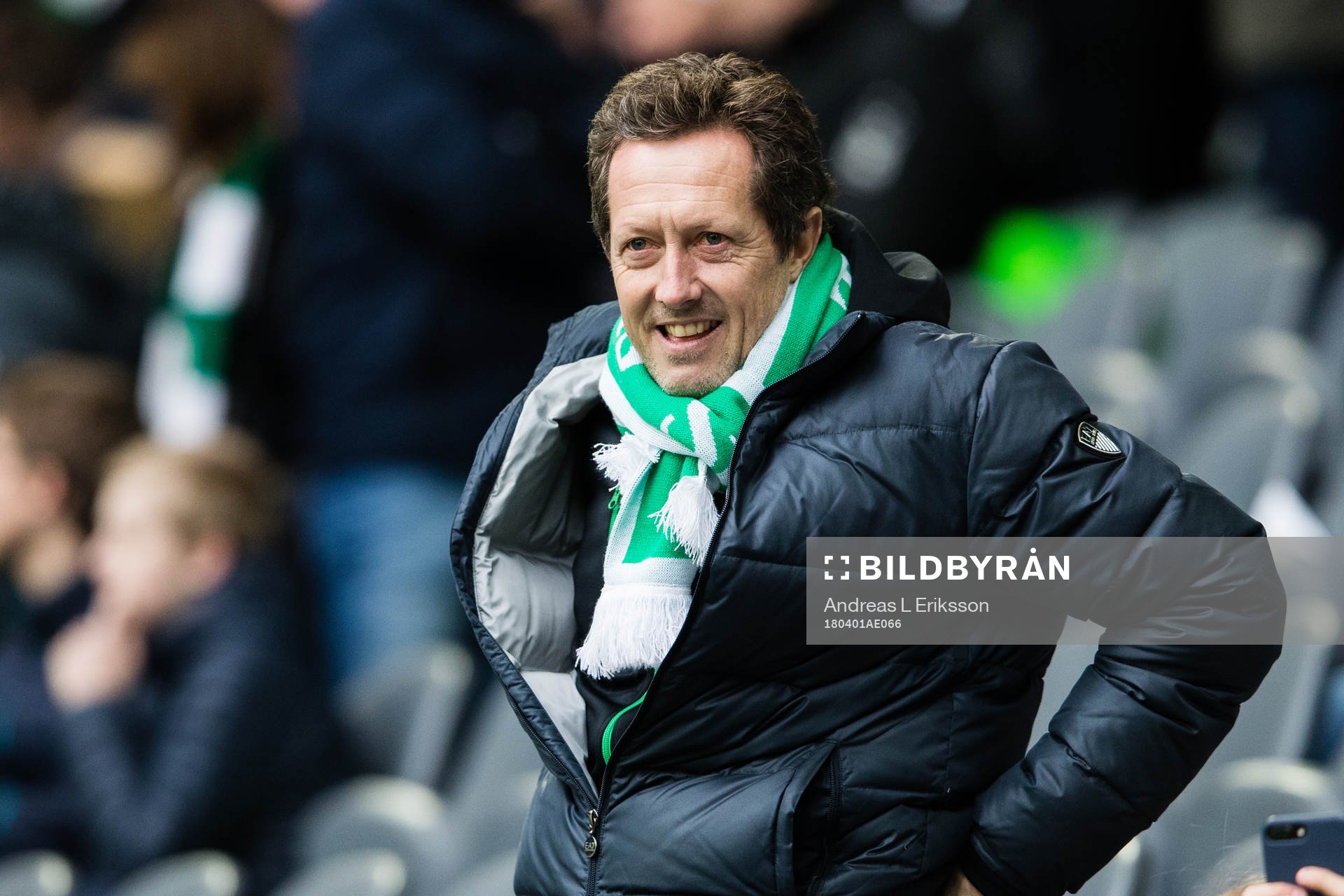 Jonas Björkman på läktaren