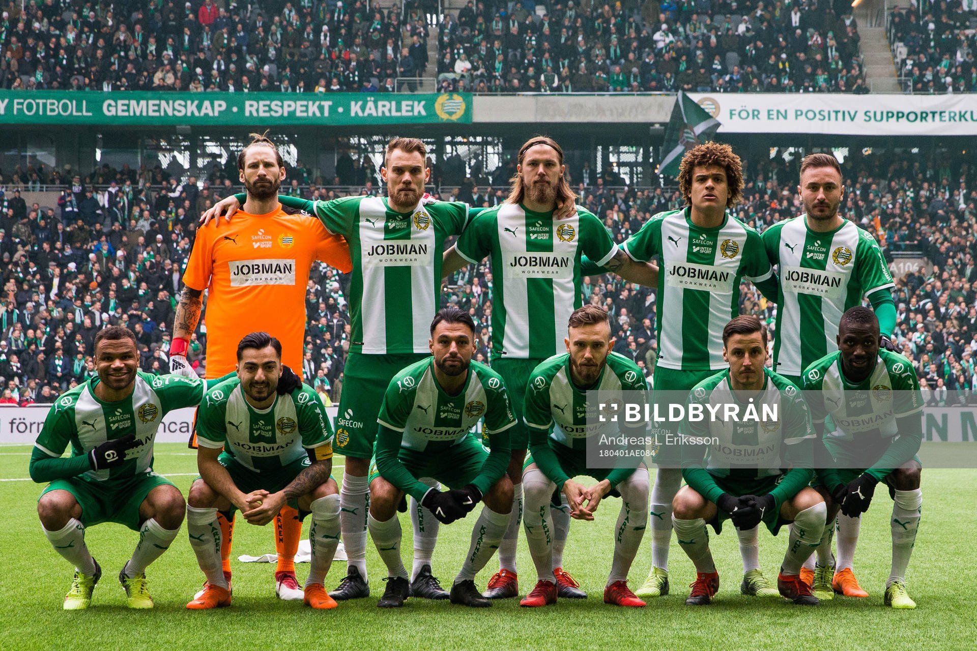 Hammarbys startelva innan fotbollsmatchen i Allsvenskan