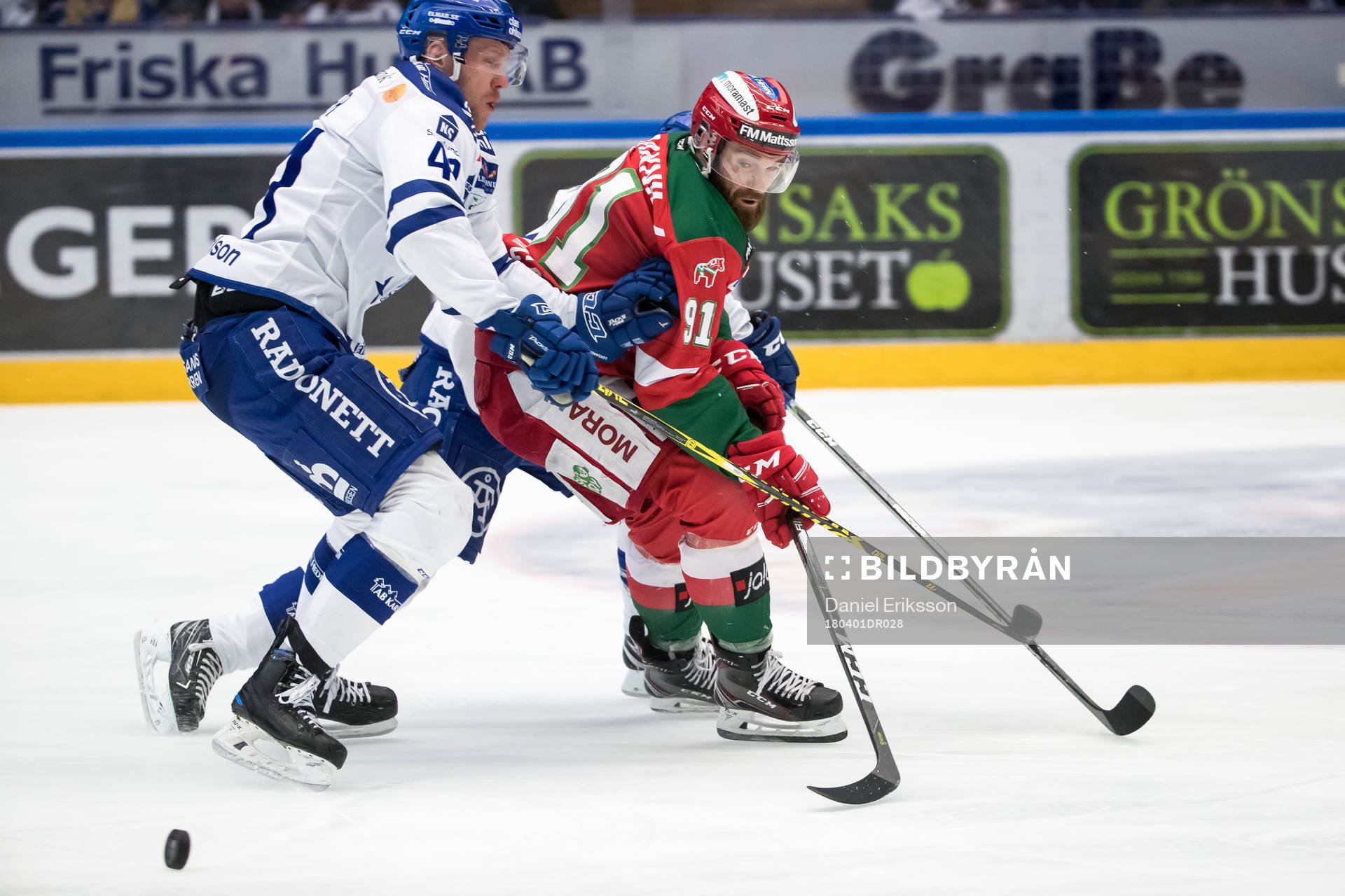 Leksands Marcel Müller och Moras Jacob Lagacé  i