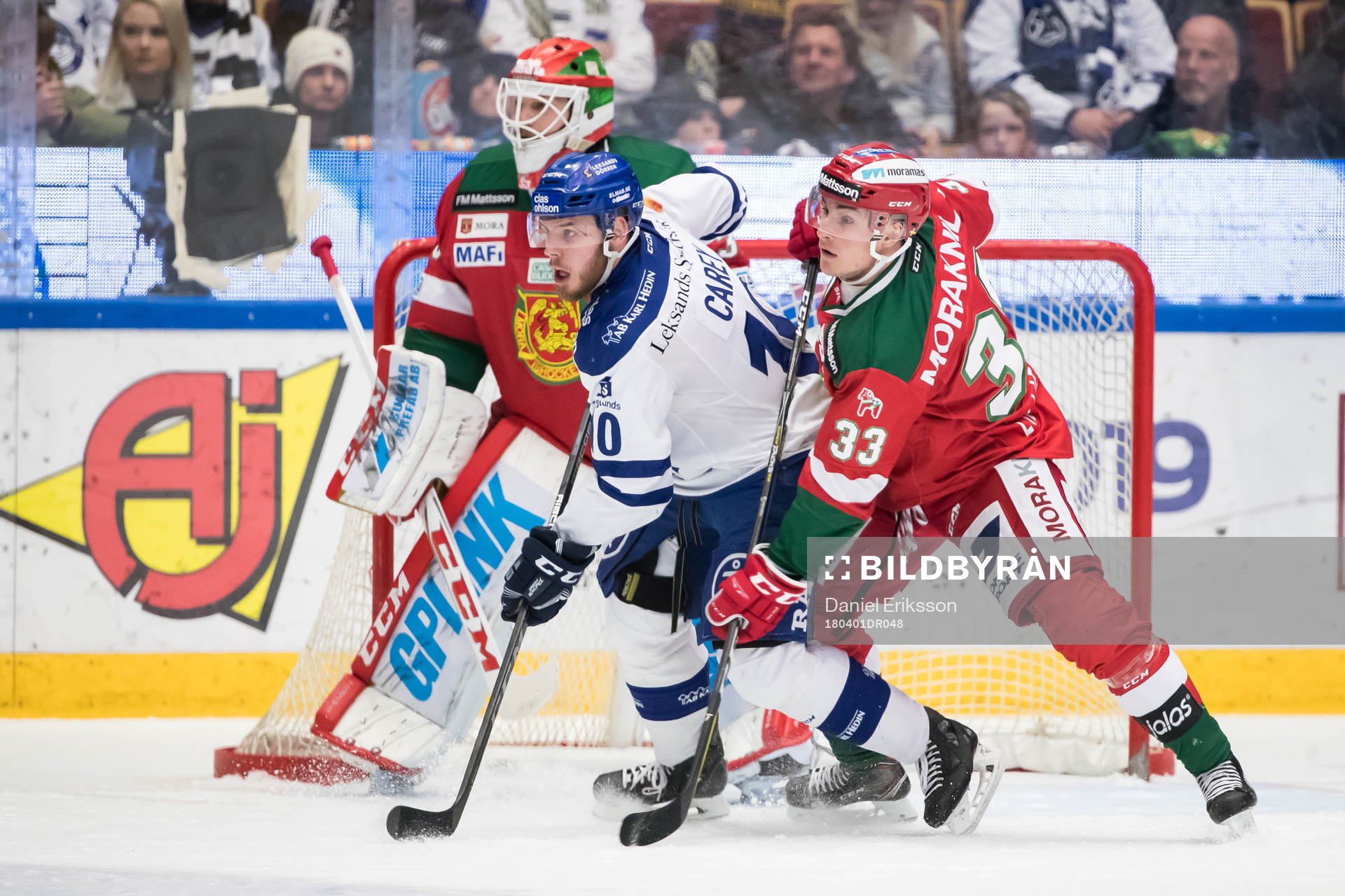 Leksands Matt Carey och Moras Joakim Lilliehöök framför