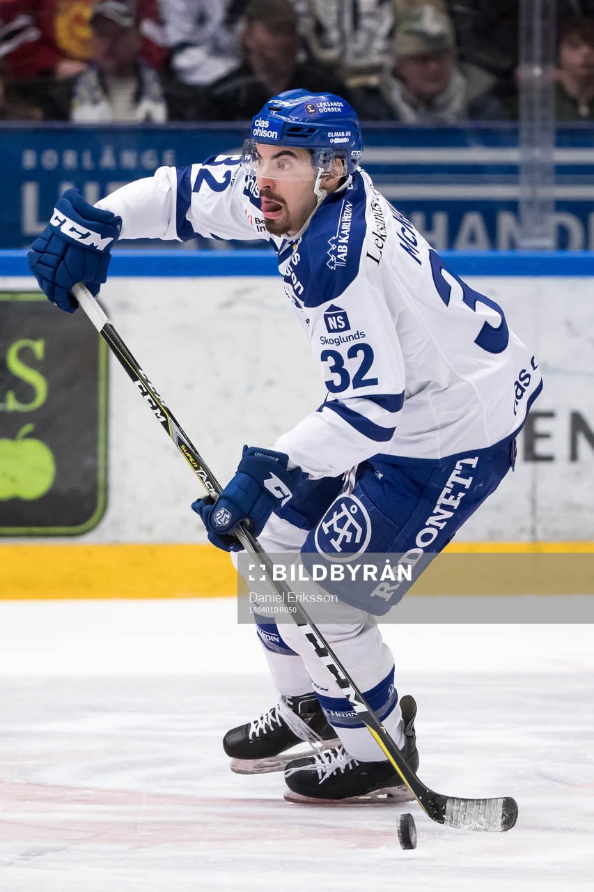 Leksands Patrick McNally  i ishockeymatchen i direktkvalet