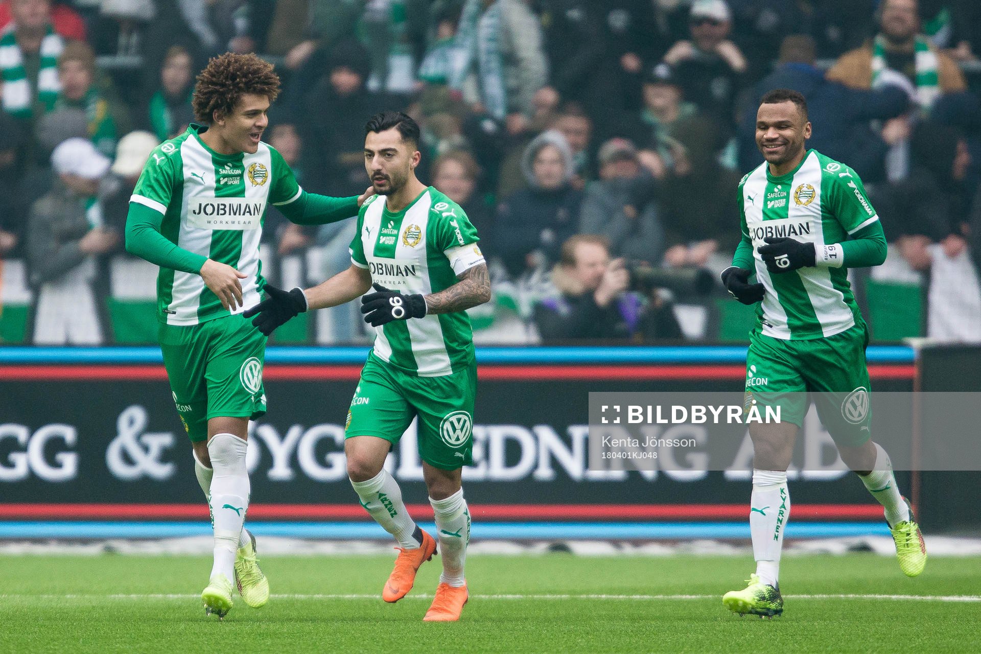 Hammarbys Jiloan Hamad jublar med Neto Borges