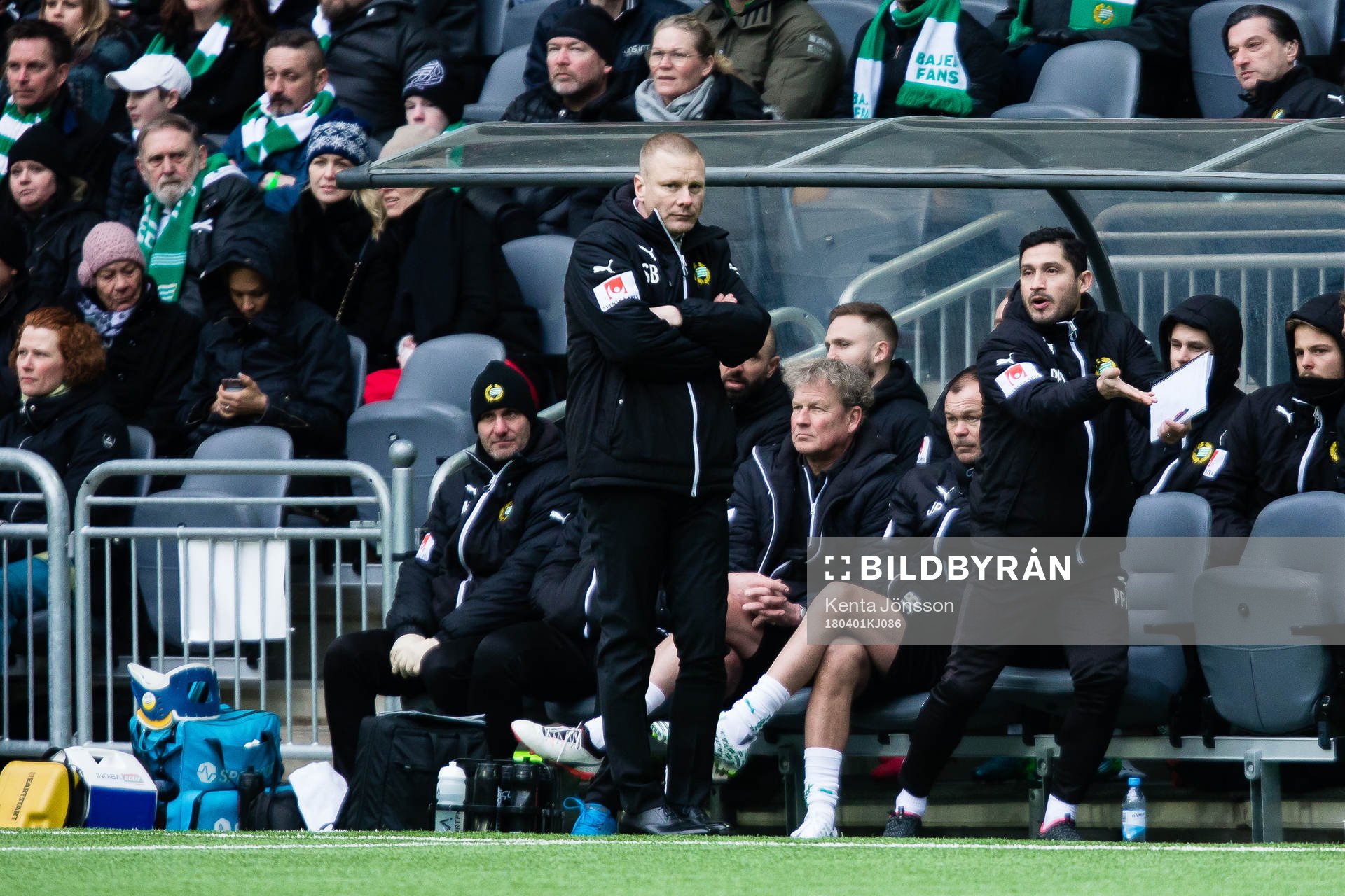 Hammarbys tränare Stefan Billborn och assisterande
