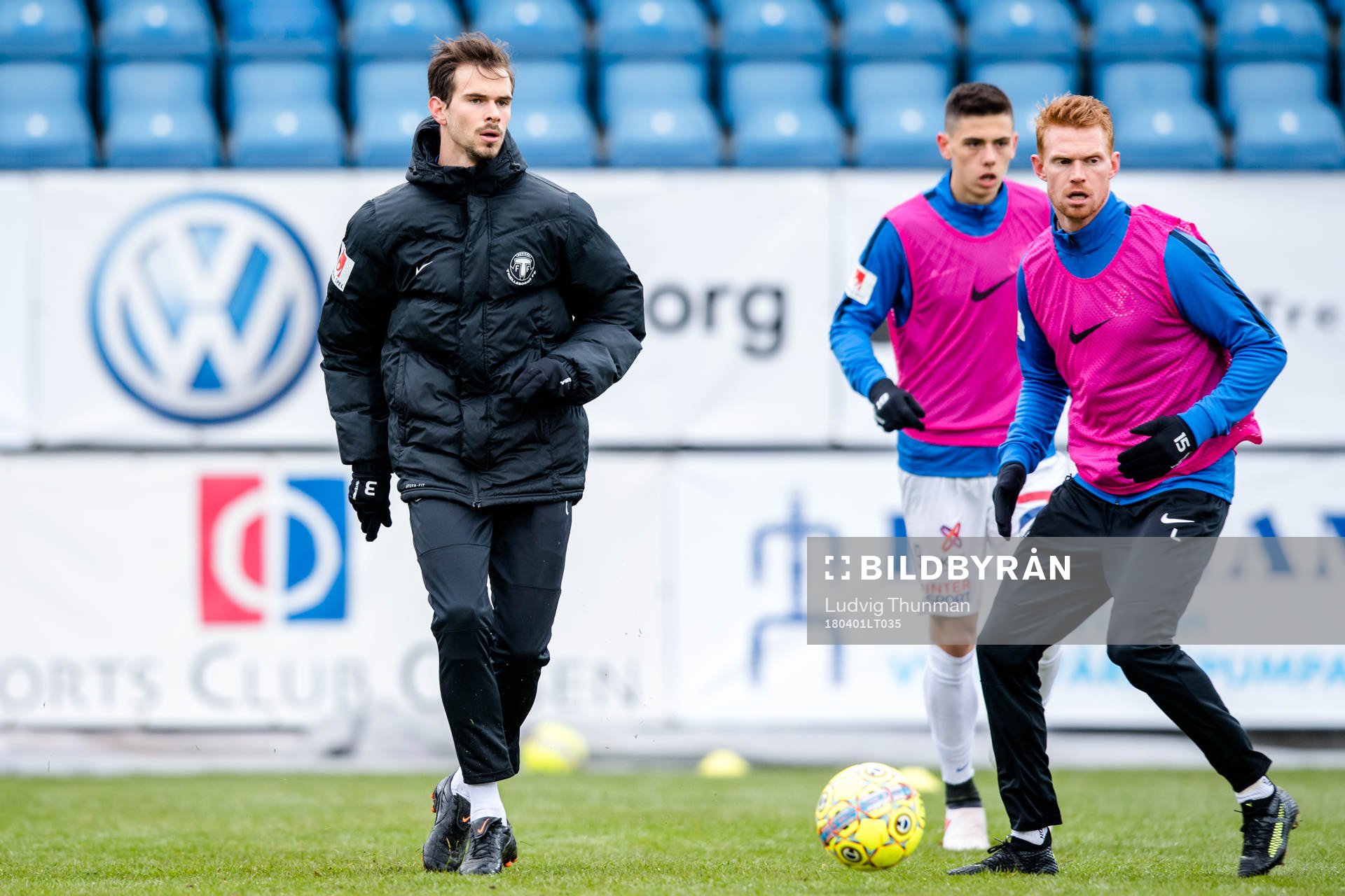 Trelleborgs Sebastian Ohlsson och Lasse Nielsen värmer upp