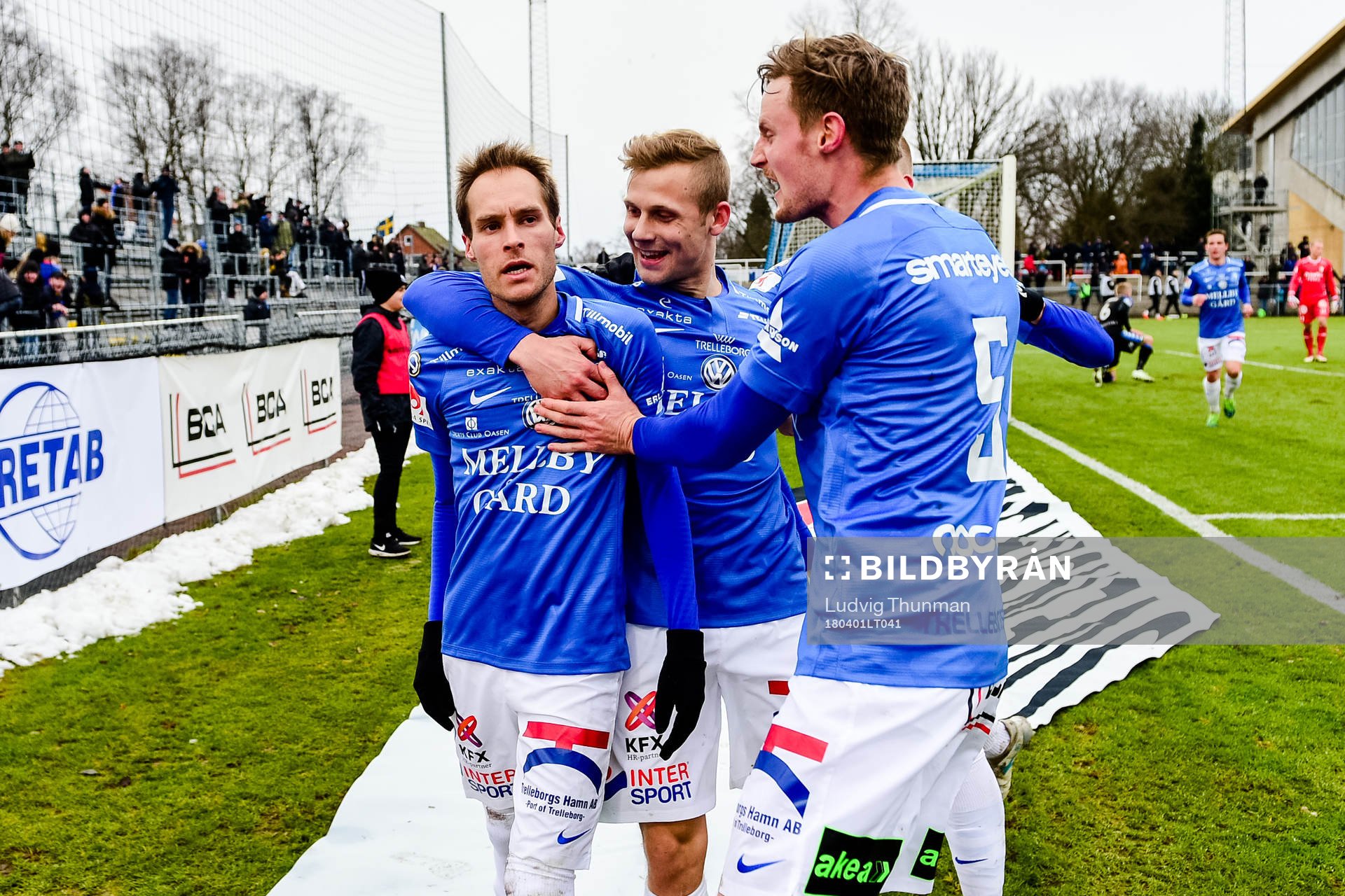 Trelleborgs spelare jublar