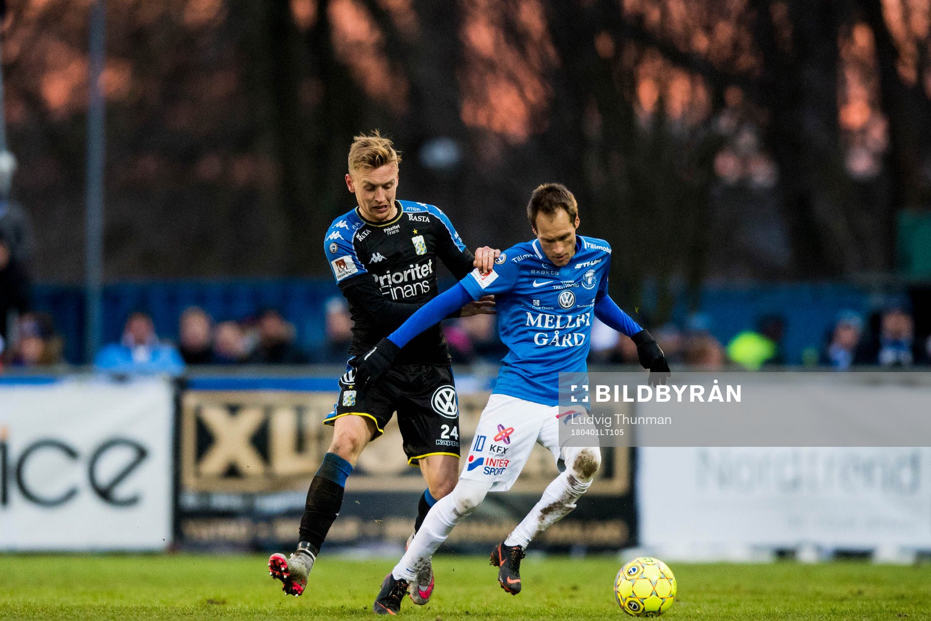 IFK Göteborgs Sebastian Ohlsson och Trelleborgs Zoran