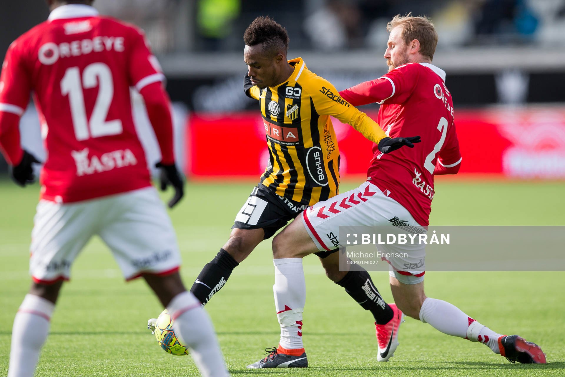 Häckens Nasiru Mohammed mot Kalmars Markus Thorbjörnsson