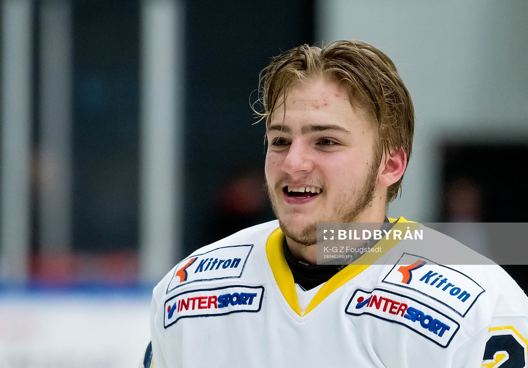 Erik Brännström i HV71 vid prisutdelningen