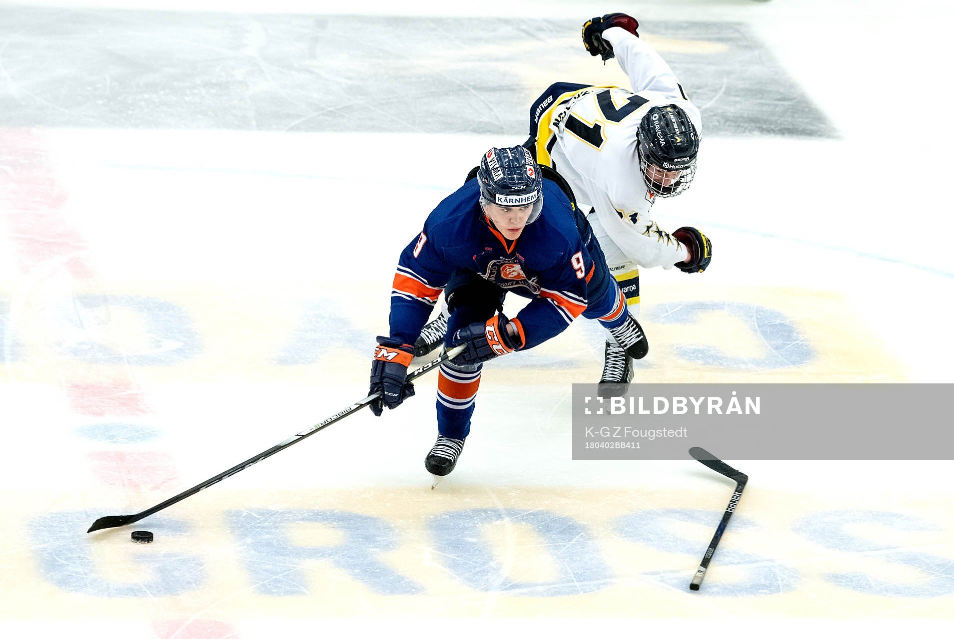 David Gustafsson i HV71 och Axel Sundberg i Växjö